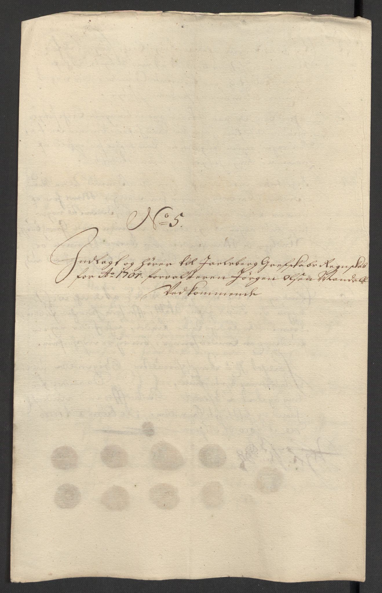 Rentekammeret inntil 1814, Reviderte regnskaper, Fogderegnskap, AV/RA-EA-4092/R32/L1869: Fogderegnskap Jarlsberg grevskap, 1700-1701, p. 293