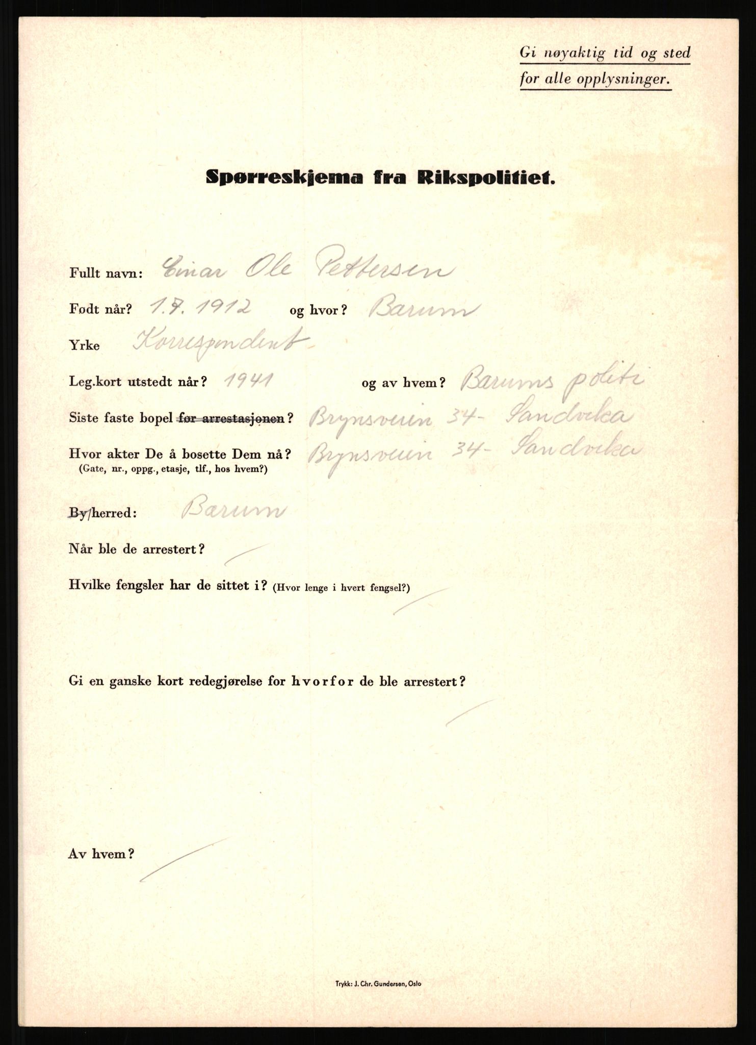 Rikspolitisjefen, AV/RA-S-1560/L/L0014: Pettersen, Aksel - Savosnick, Ernst, 1940-1945, p. 35