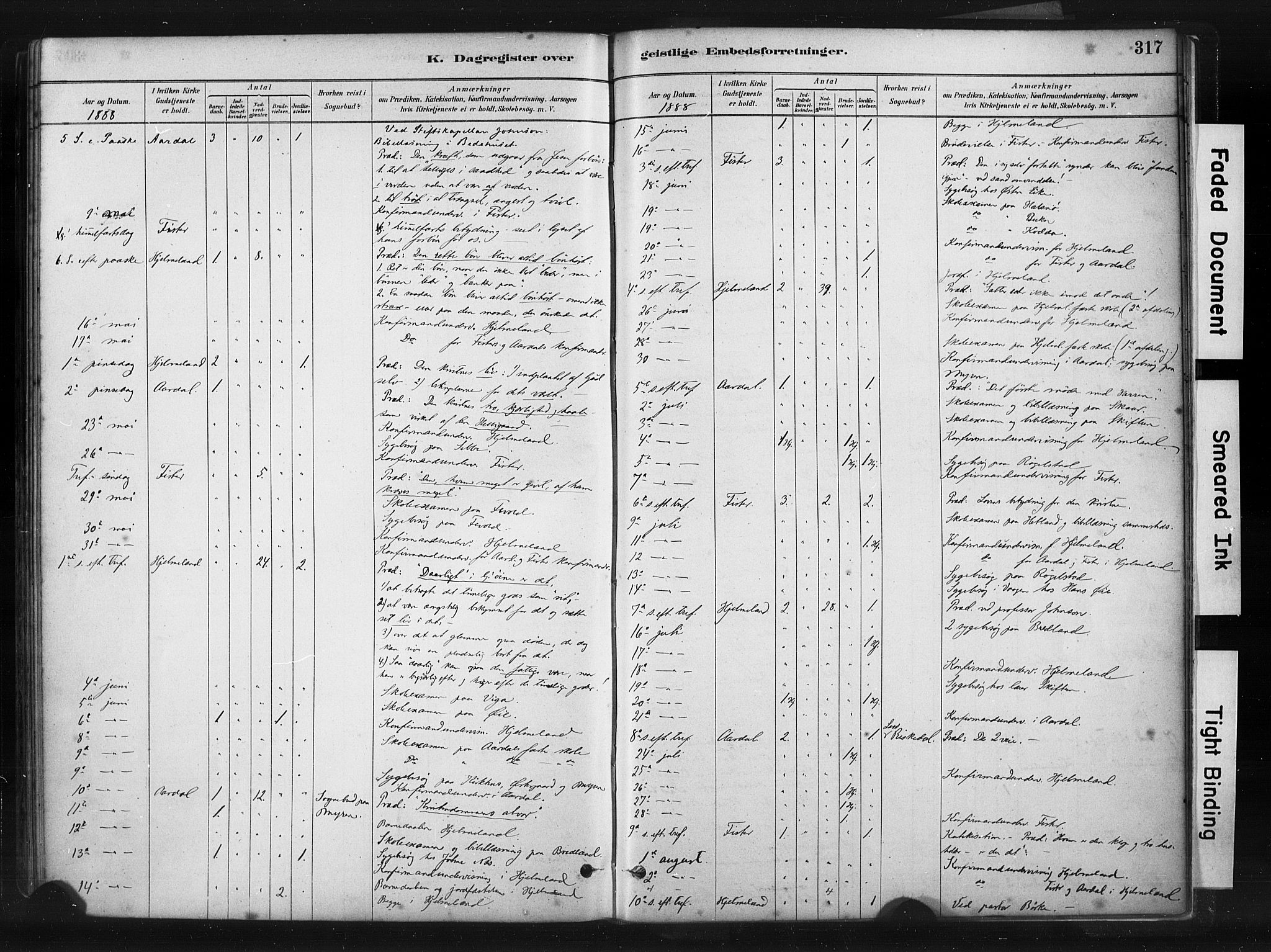 Hjelmeland sokneprestkontor, AV/SAST-A-101843/01/IV/L0014: Parish register (official) no. A 14, 1879-1900, p. 317