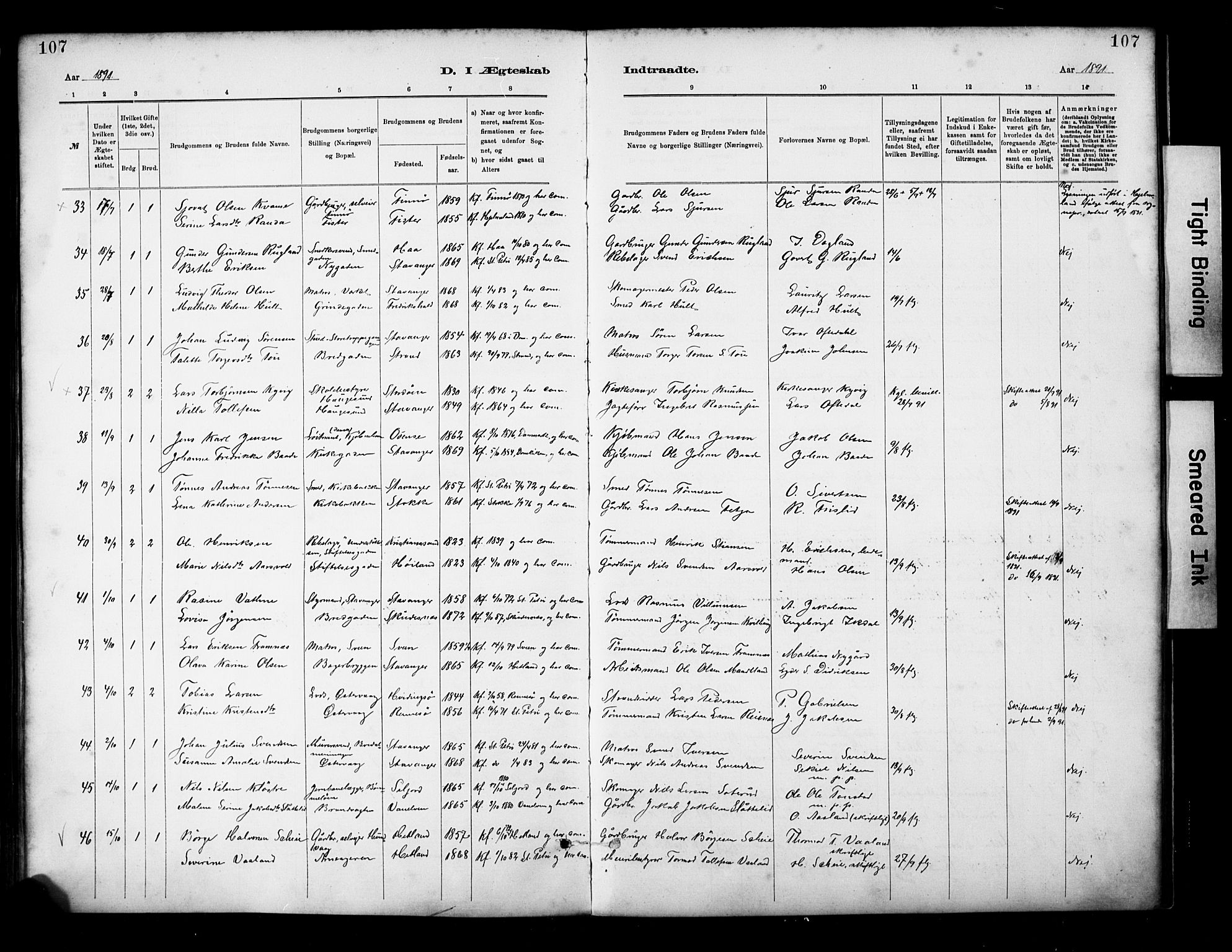 St. Petri sokneprestkontor, SAST/A-101813/001/30/30BA/L0018: Parish register (official) no. A 19, 1879-1900, p. 107