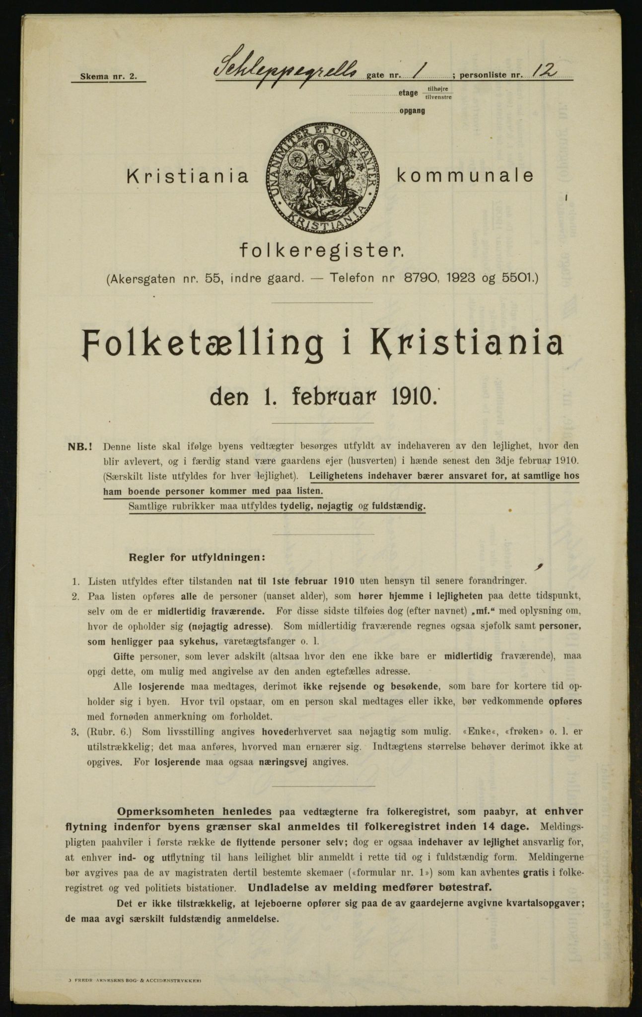 OBA, Municipal Census 1910 for Kristiania, 1910, p. 85617