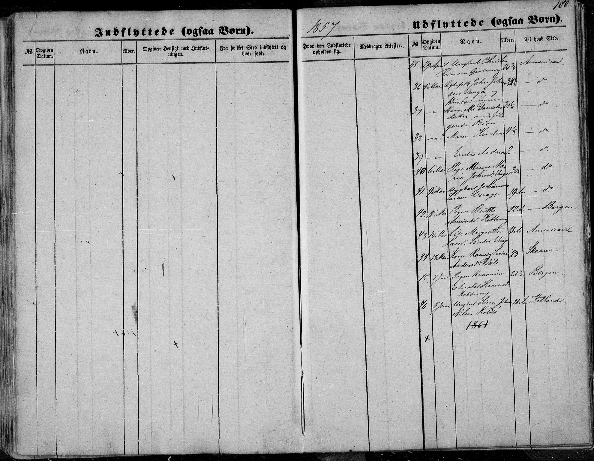 Avaldsnes sokneprestkontor, SAST/A -101851/H/Ha/Haa/L0008: Parish register (official) no. A 8, 1847-1857, p. 180