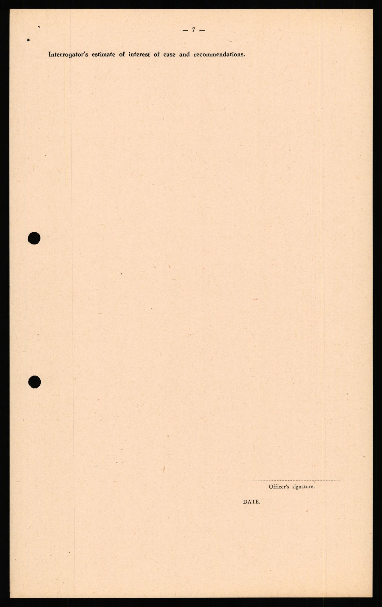 Forsvaret, Forsvarets overkommando II, RA/RAFA-3915/D/Db/L0037: CI Questionaires. Tyske okkupasjonsstyrker i Norge. Tyskere., 1945-1946, p. 70