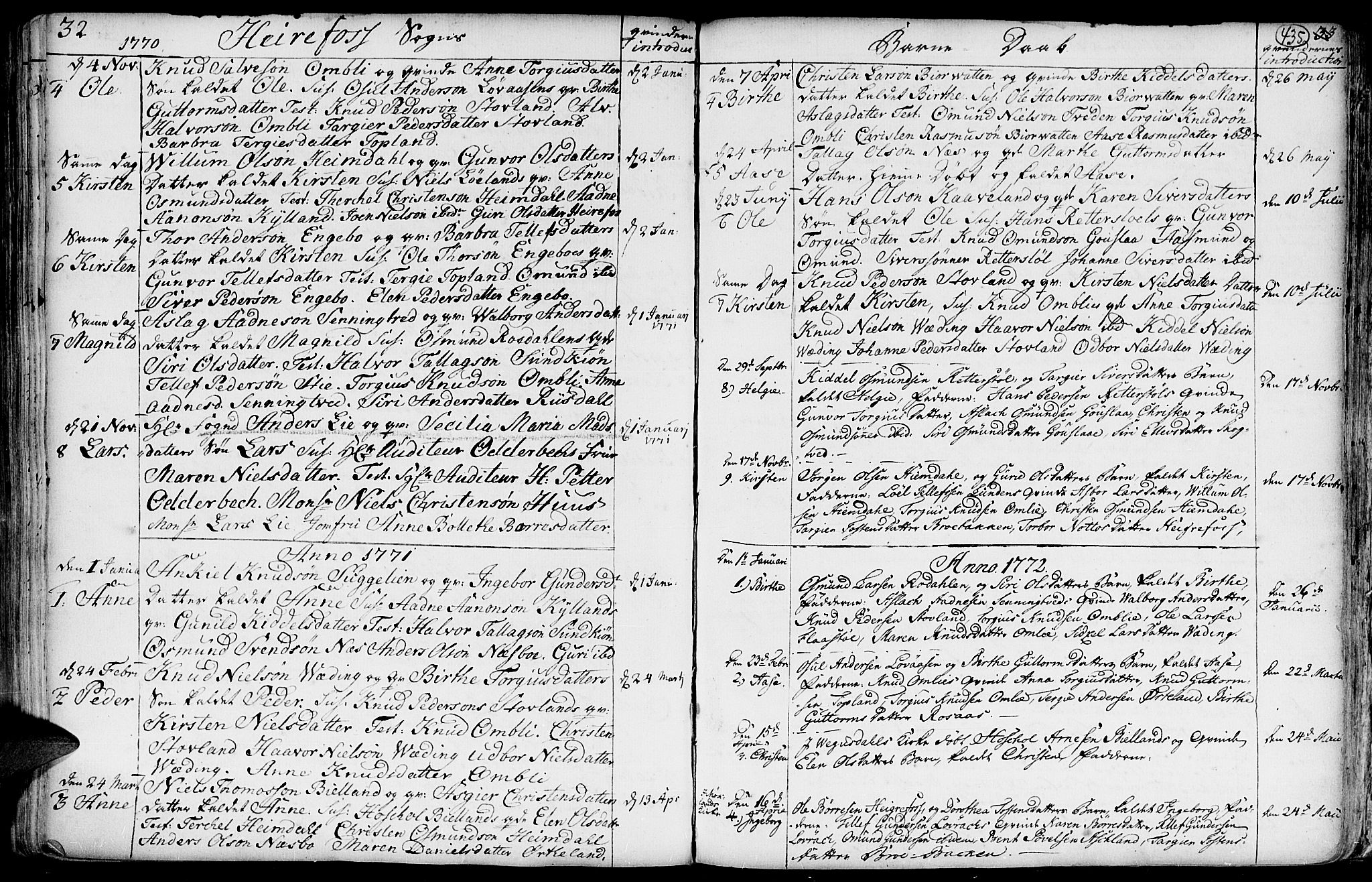 Hommedal sokneprestkontor, SAK/1111-0023/F/Fa/Fab/L0002: Parish register (official) no. A 2 /3, 1740-1821, p. 435