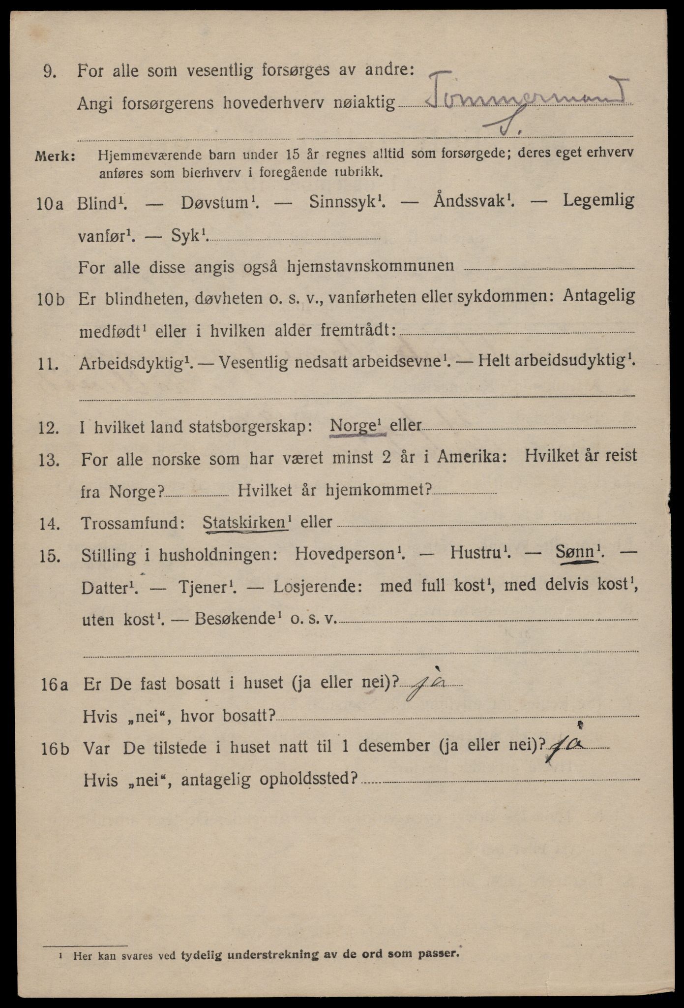 SAST, 1920 census for Haugesund, 1920, p. 14342