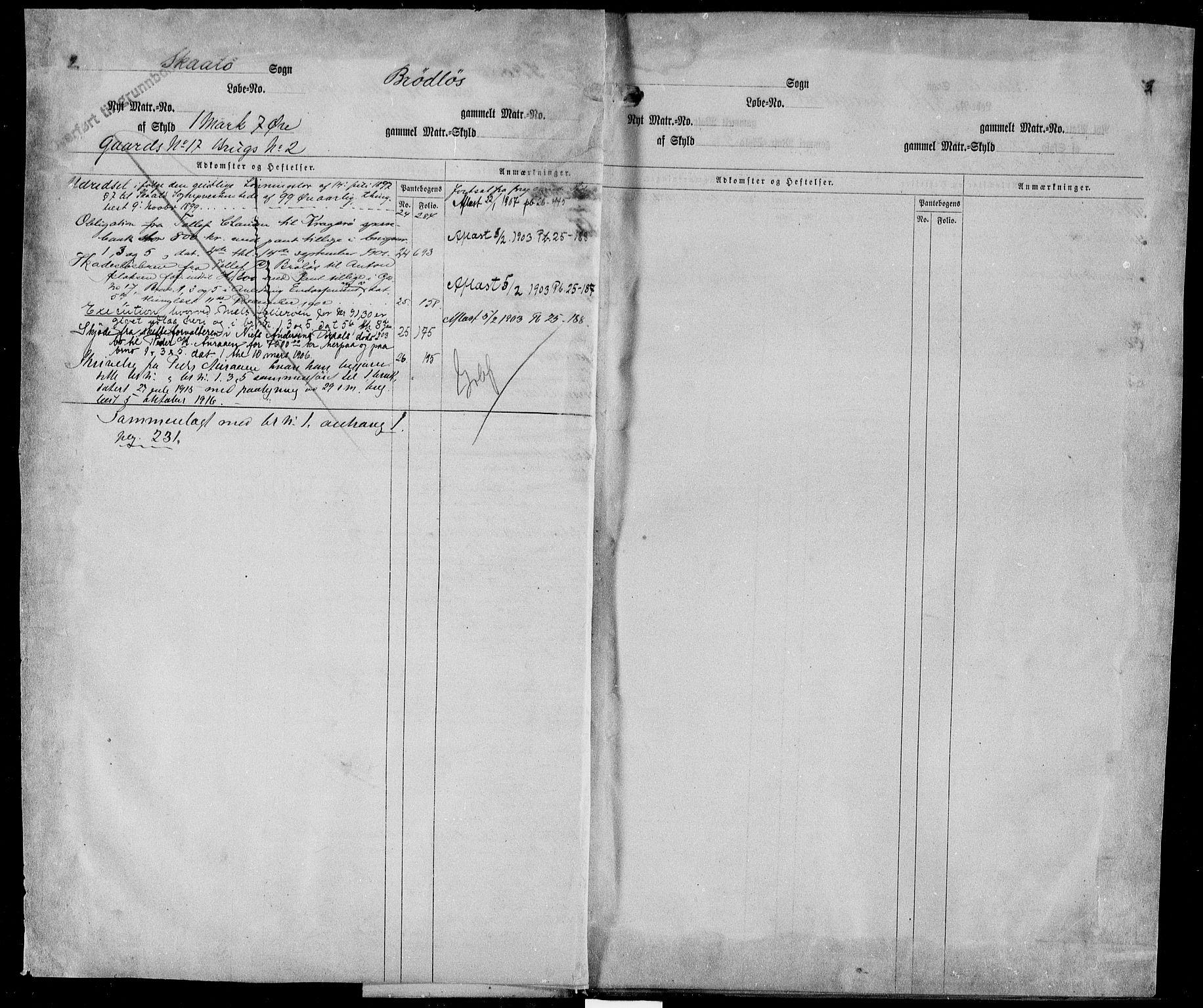 Kragerø sorenskriveri, SAKO/A-65/G/Gb/Gbc/L0001a: Mortgage register no. III 1a, p. 2-3