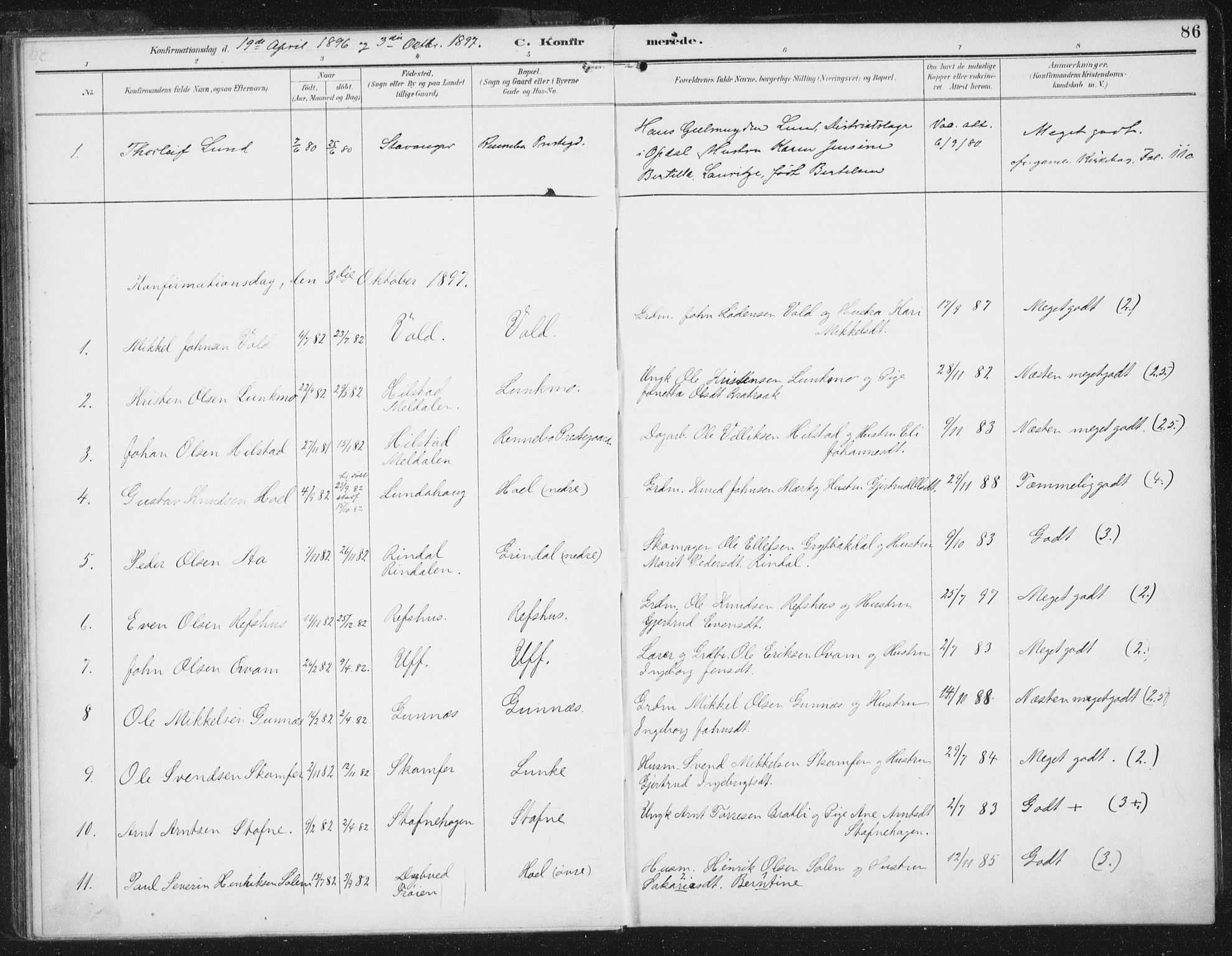Ministerialprotokoller, klokkerbøker og fødselsregistre - Sør-Trøndelag, SAT/A-1456/674/L0872: Parish register (official) no. 674A04, 1897-1907, p. 86