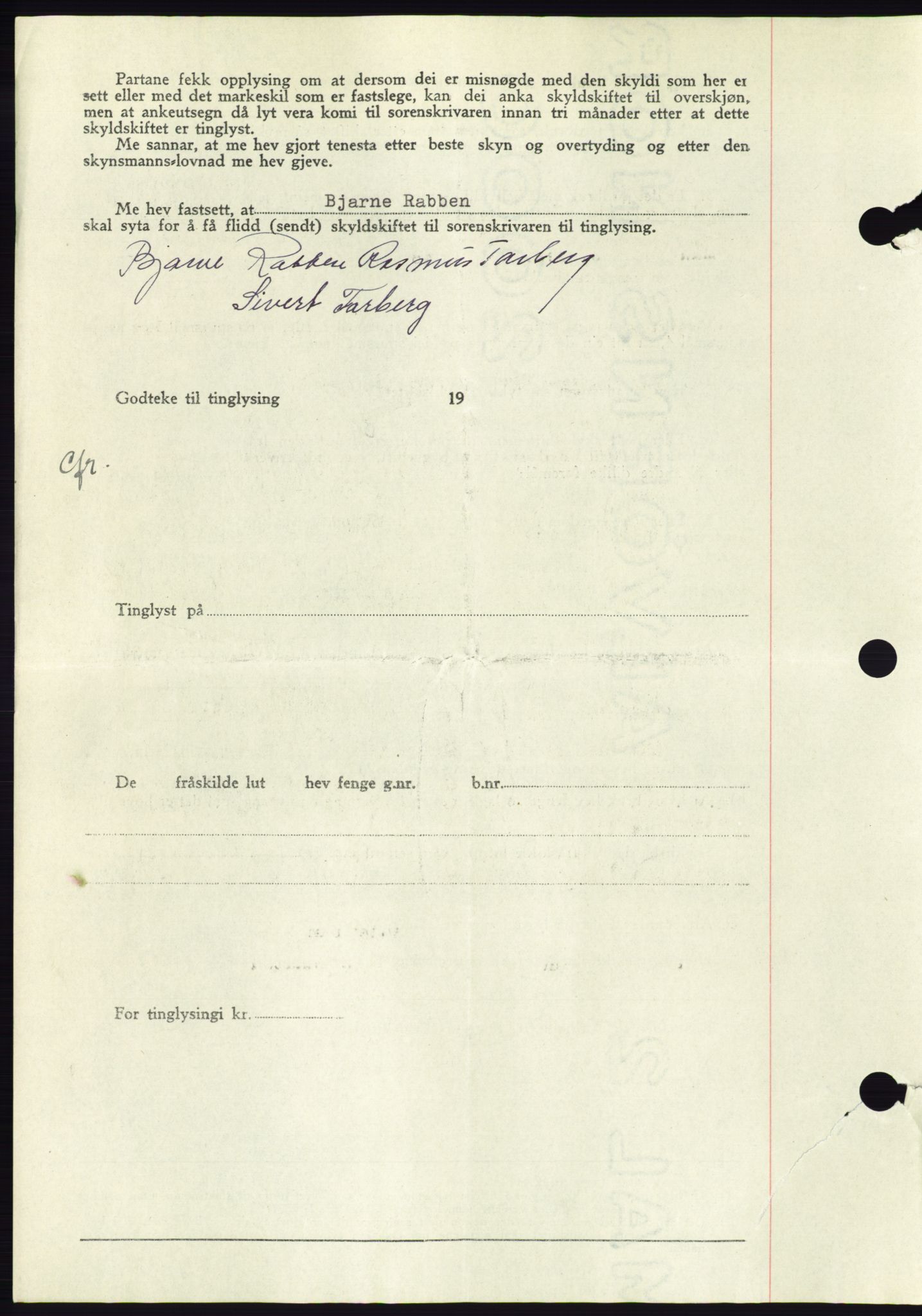 Søre Sunnmøre sorenskriveri, AV/SAT-A-4122/1/2/2C/L0083: Mortgage book no. 9A, 1948-1949, Diary no: : 1838/1948