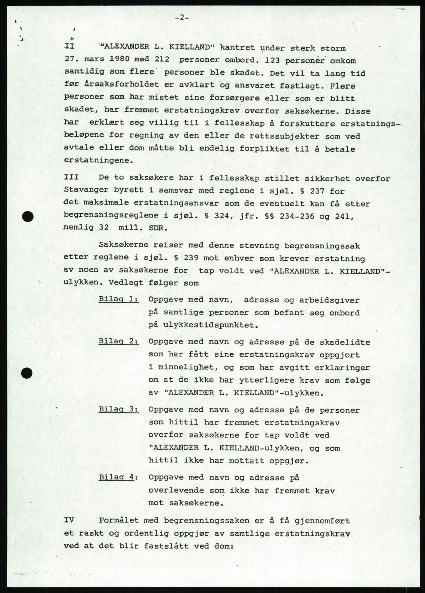 Pa 1503 - Stavanger Drilling AS, AV/SAST-A-101906/Da/L0001: Alexander L. Kielland - Begrensningssak Stavanger byrett, 1986, p. 582