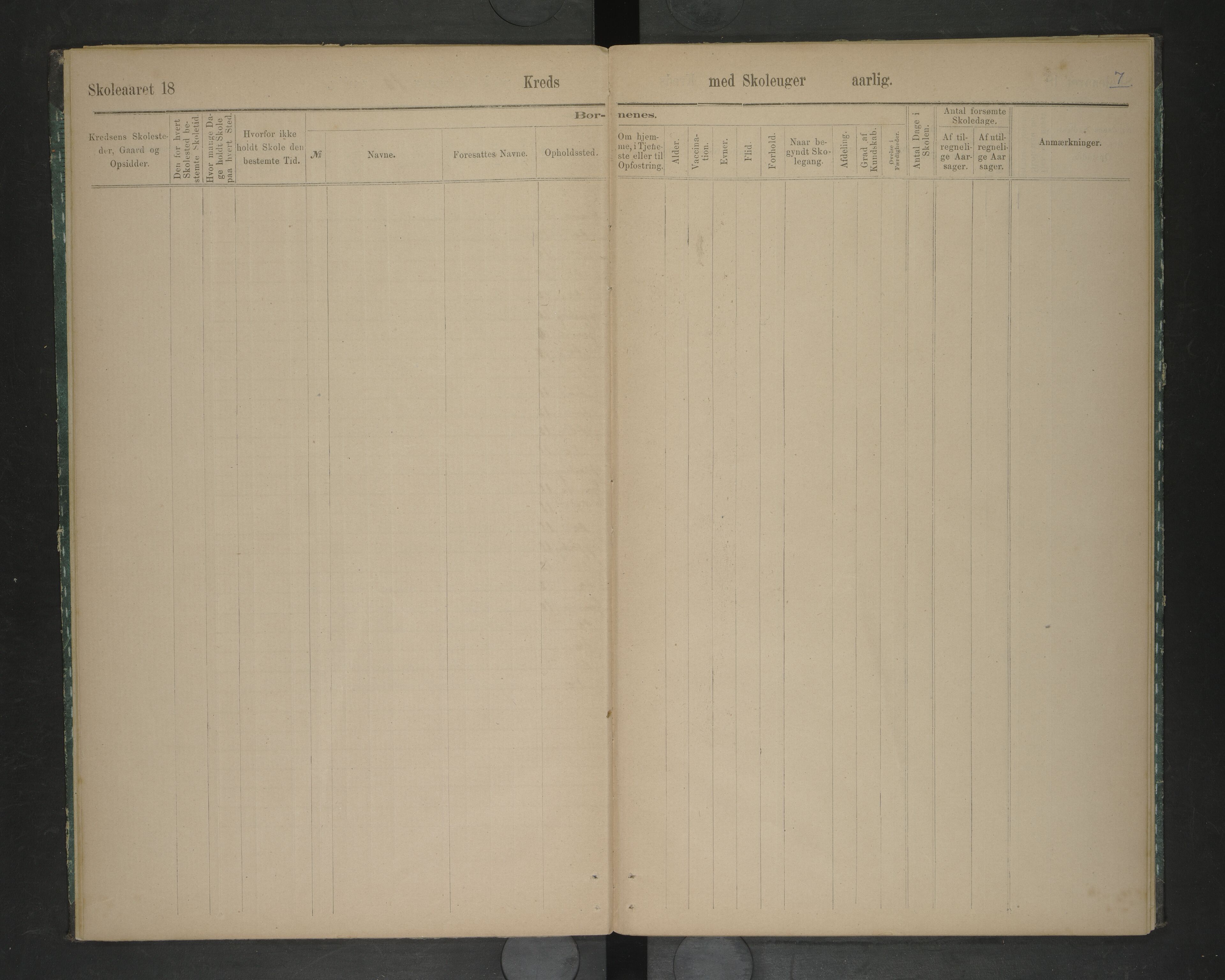 Ankenes kommune.Ymse skolekretser, AIN/K-18550.510.01/F/Fc/L0001: Oversiktsprotokoll:Bakkejord/Bjerkvik/Harjangen, 1888-1889