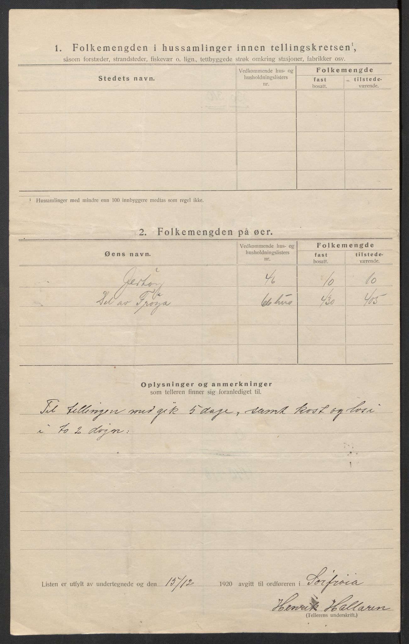 SAT, 1920 census for Sør-Frøya, 1920, p. 12