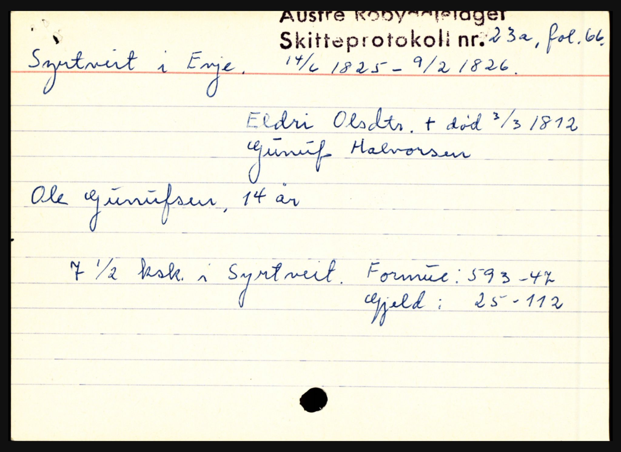 Østre Råbyggelag sorenskriveri, AV/SAK-1221-0016/H, p. 13497