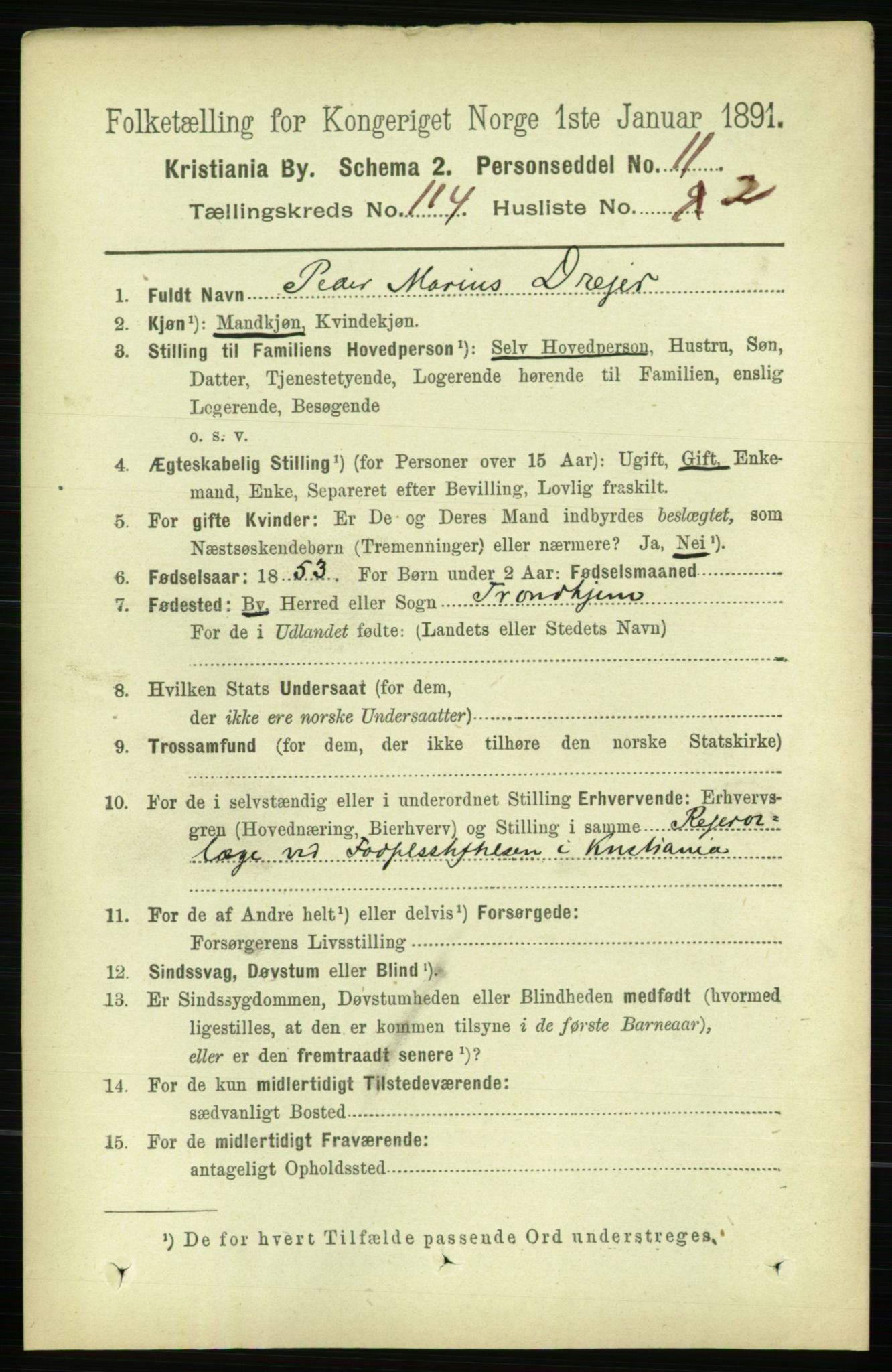 RA, 1891 census for 0301 Kristiania, 1891, p. 60782
