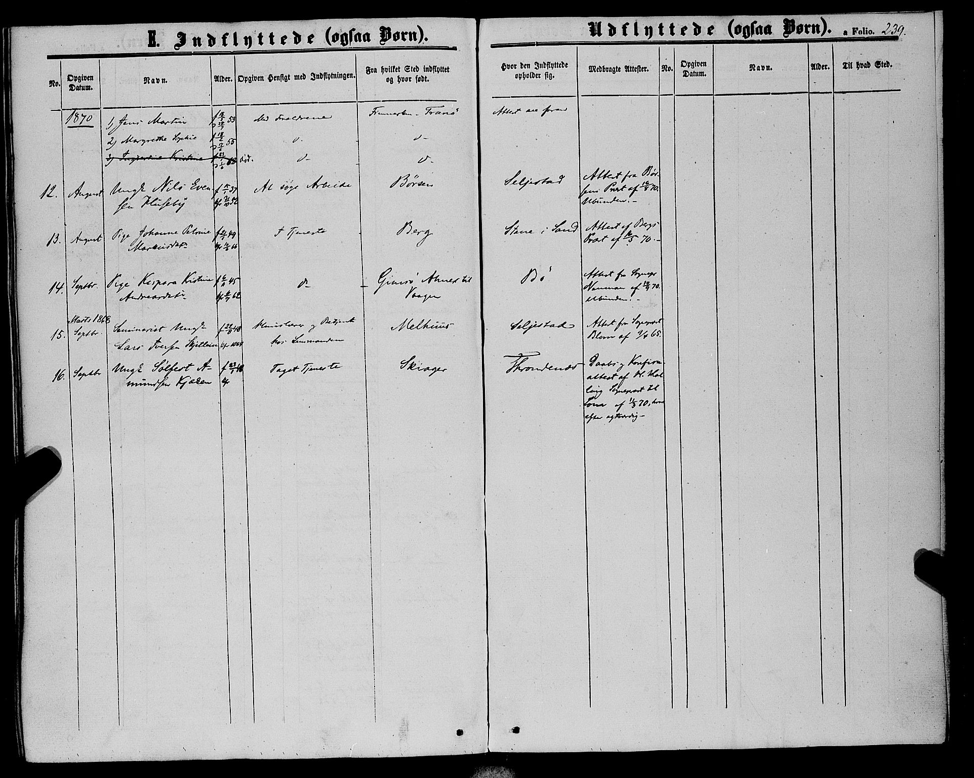 Trondenes sokneprestkontor, SATØ/S-1319/H/Ha/L0012kirke: Parish register (official) no. 12, 1863-1870, p. 239