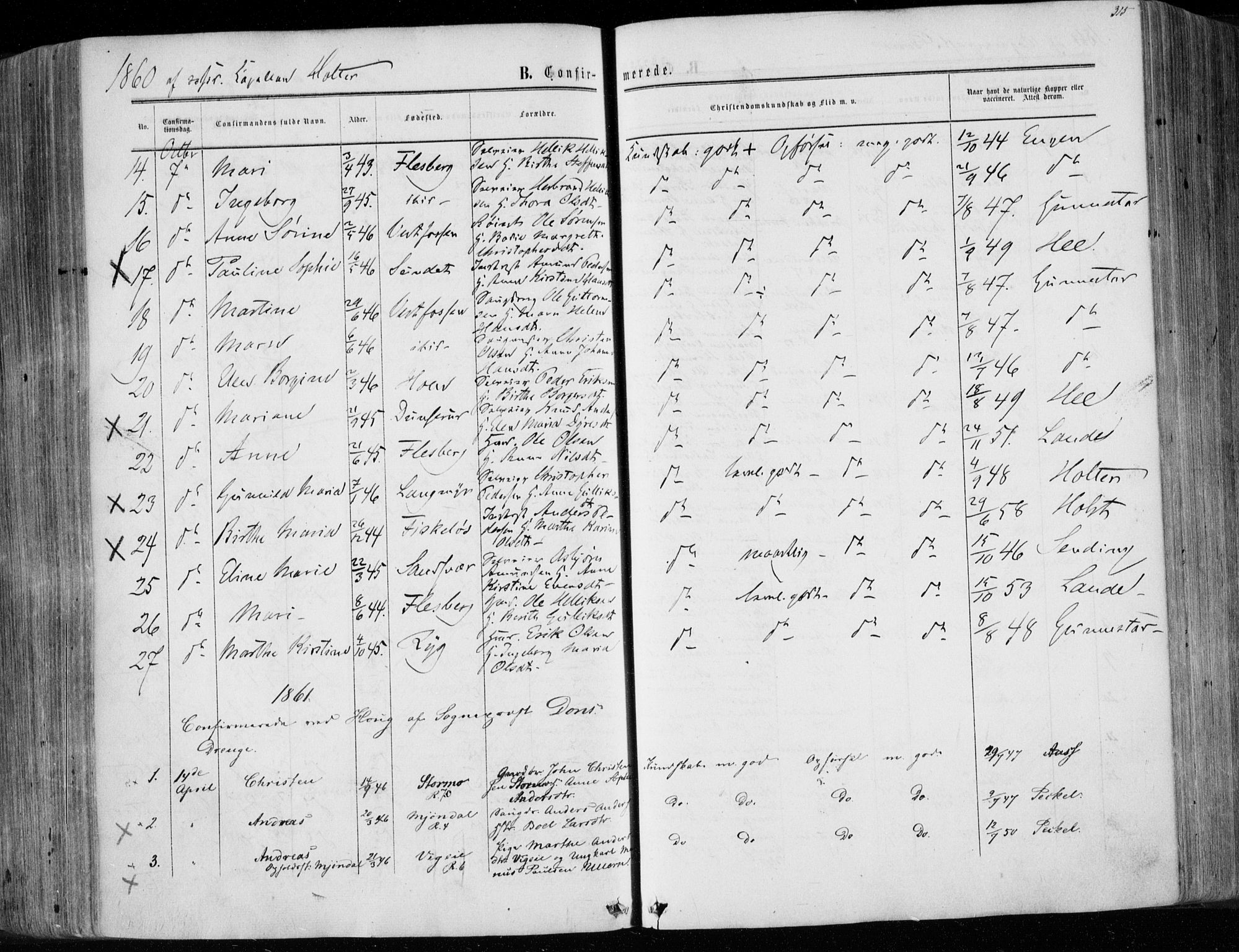 Eiker kirkebøker, SAKO/A-4/F/Fa/L0016: Parish register (official) no. I 16, 1860-1868, p. 315
