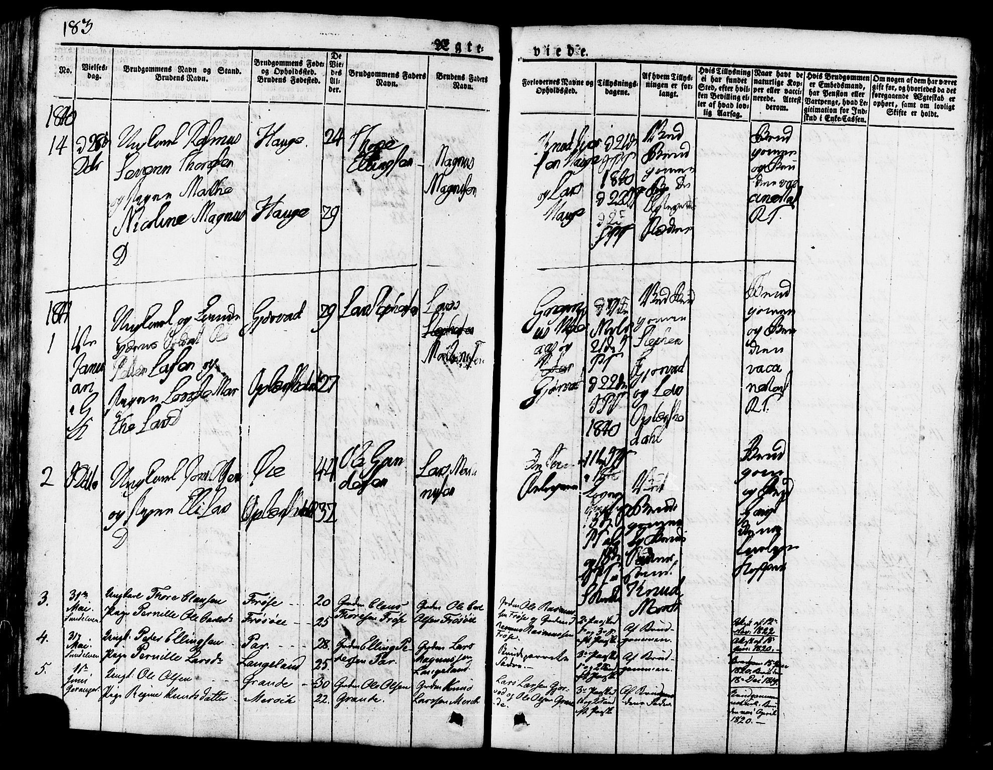 Ministerialprotokoller, klokkerbøker og fødselsregistre - Møre og Romsdal, SAT/A-1454/517/L0221: Parish register (official) no. 517A01, 1827-1858, p. 183