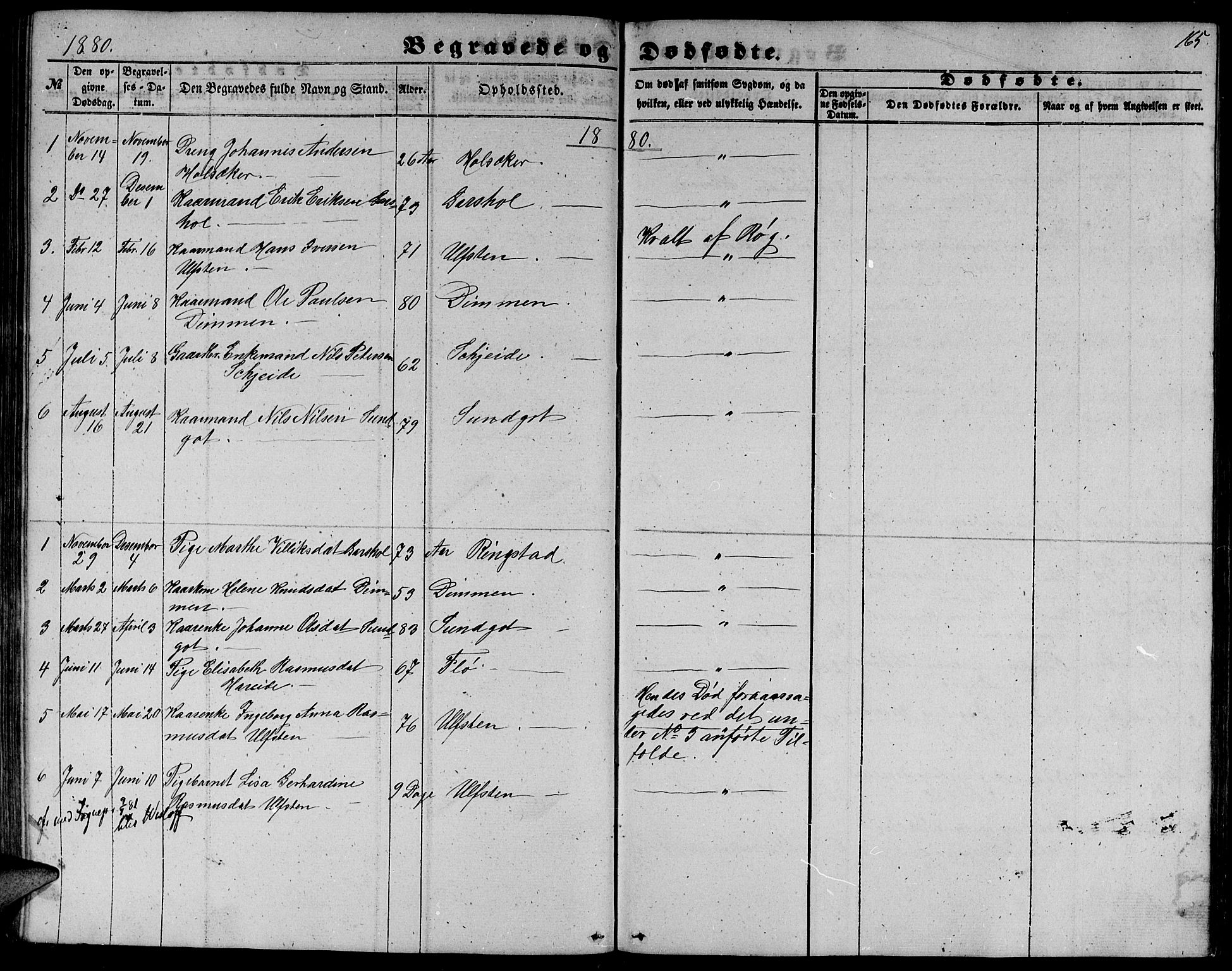 Ministerialprotokoller, klokkerbøker og fødselsregistre - Møre og Romsdal, AV/SAT-A-1454/509/L0111: Parish register (copy) no. 509C01, 1854-1882, p. 165