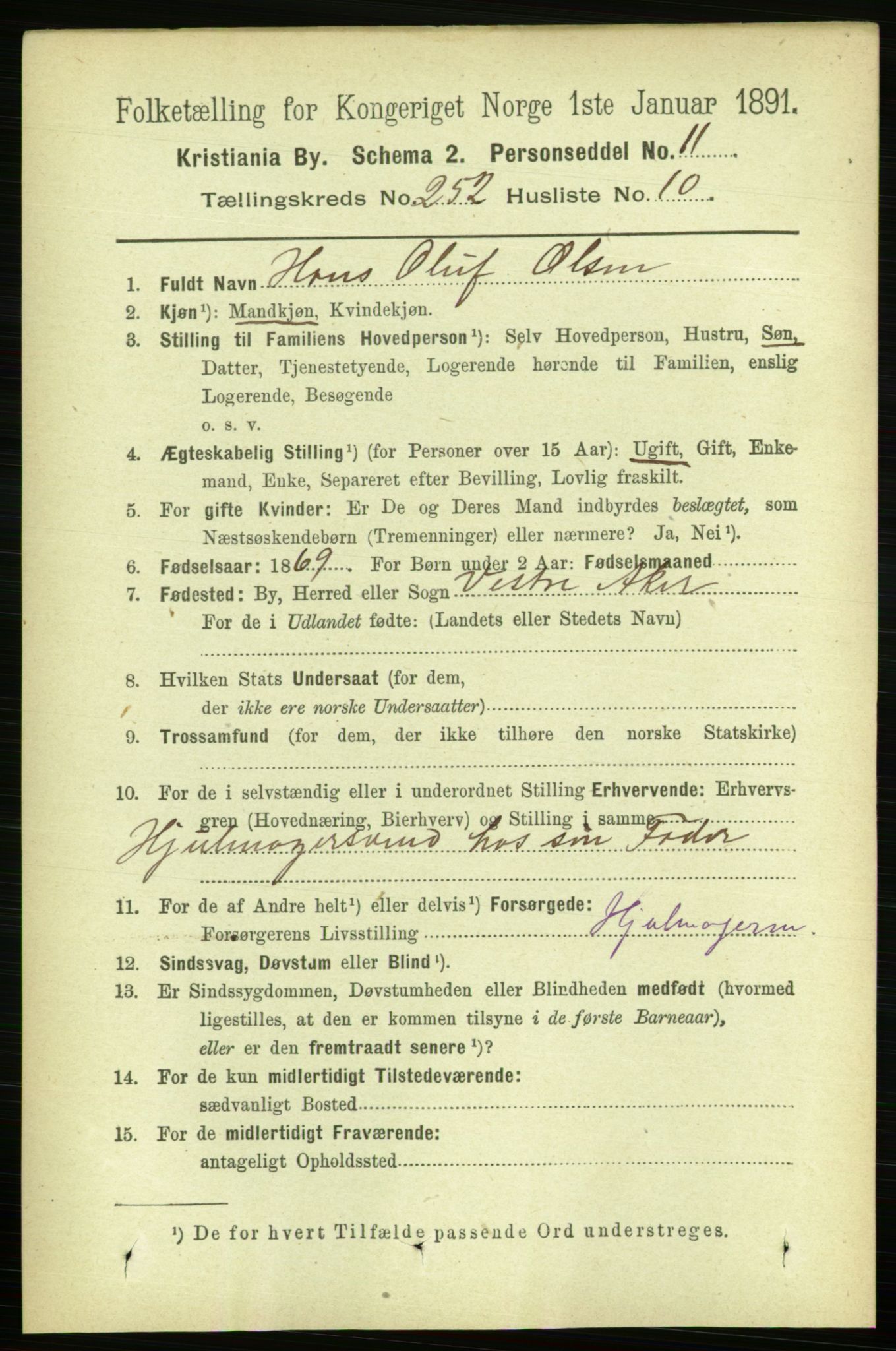 RA, 1891 census for 0301 Kristiania, 1891, p. 153575