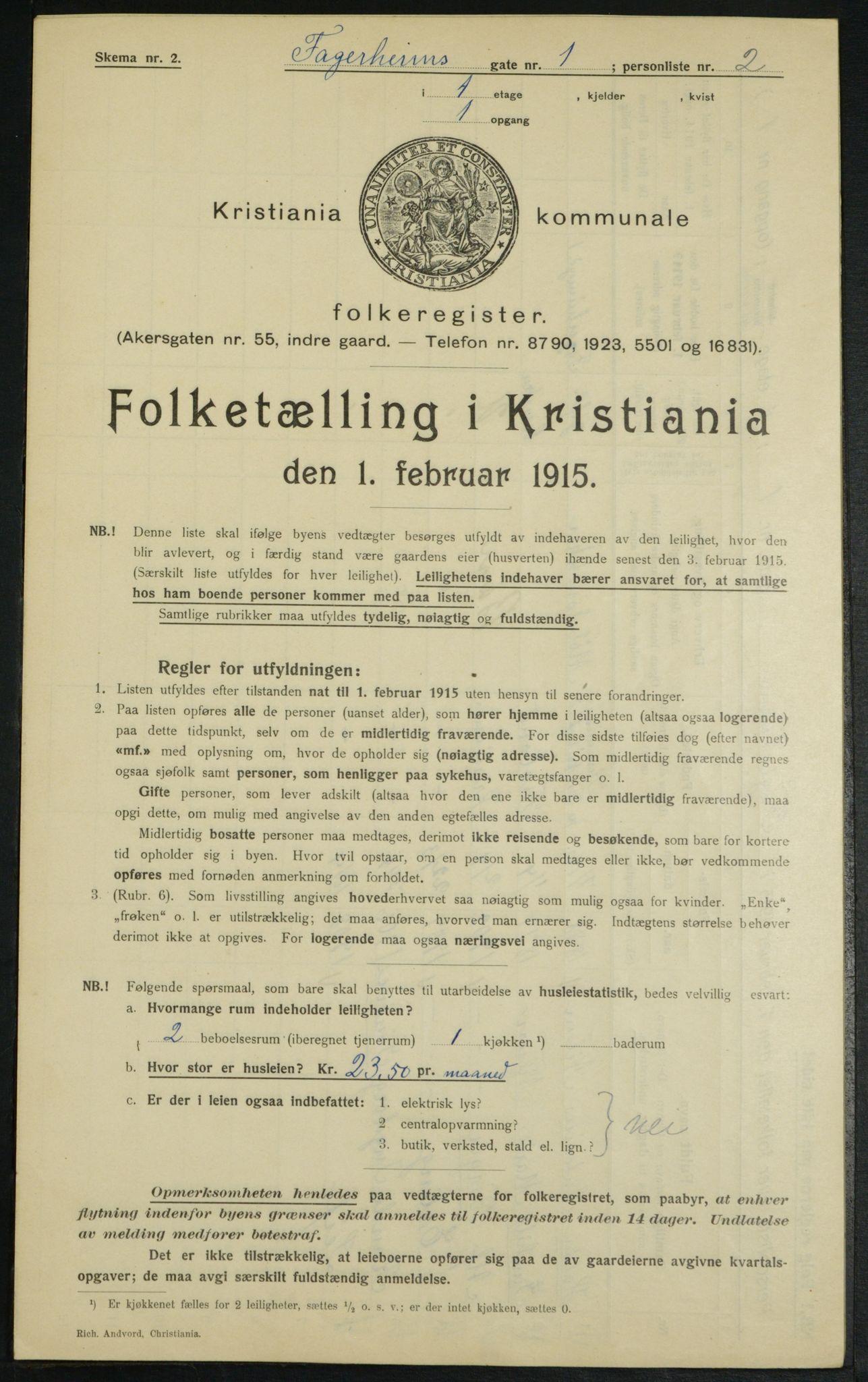 OBA, Municipal Census 1915 for Kristiania, 1915, p. 22641