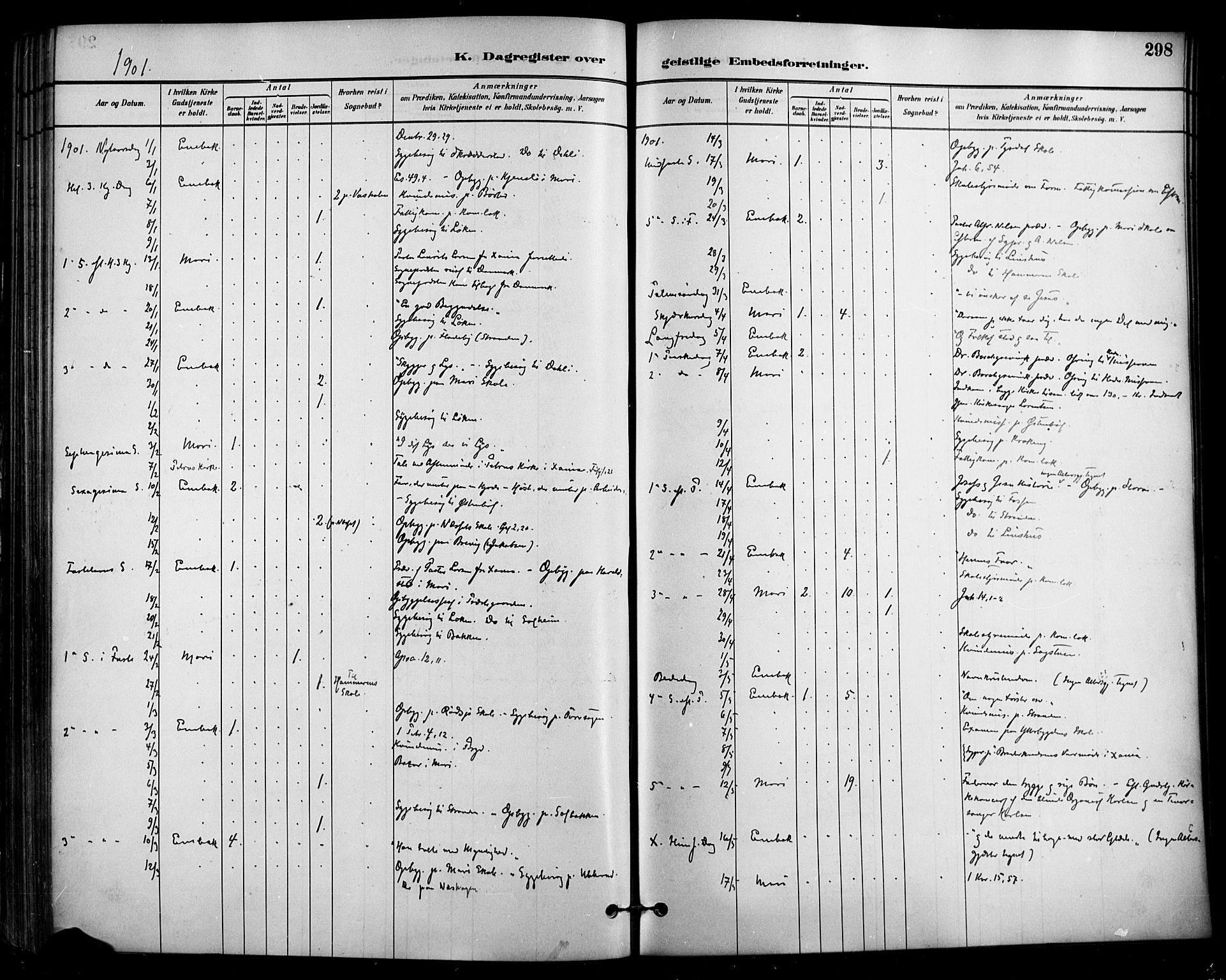 Enebakk prestekontor Kirkebøker, SAO/A-10171c/F/Fa/L0016: Parish register (official) no. I 16, 1883-1898, p. 298