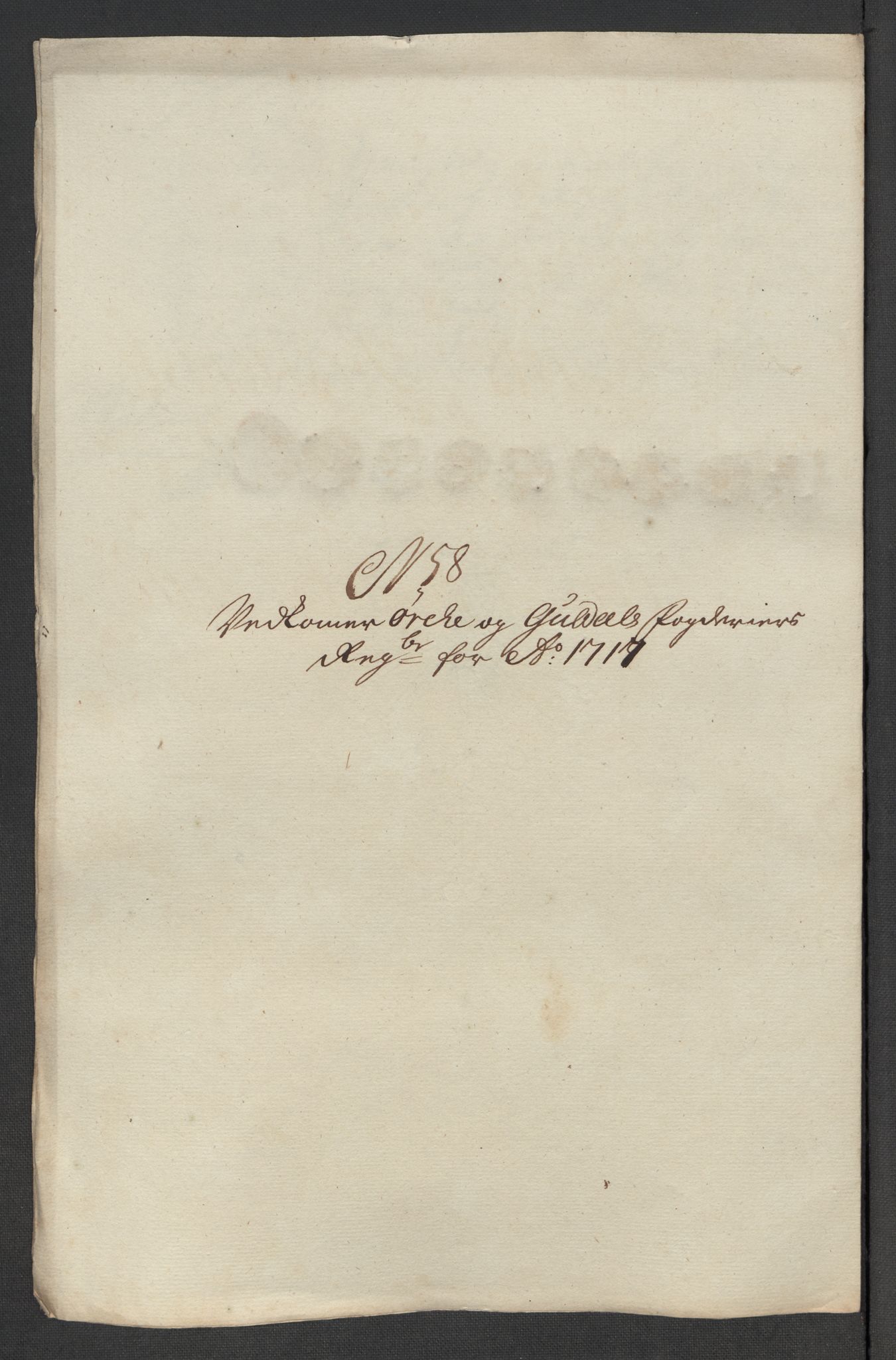 Rentekammeret inntil 1814, Reviderte regnskaper, Fogderegnskap, RA/EA-4092/R60/L3969: Fogderegnskap Orkdal og Gauldal, 1717, p. 452