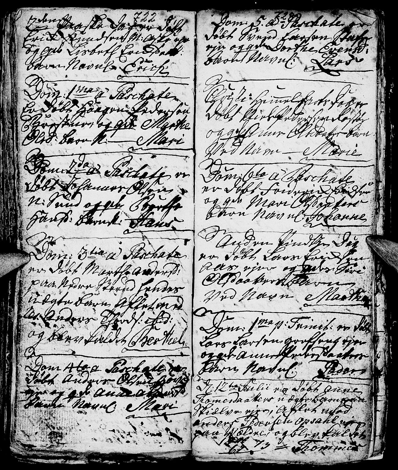 Nes prestekontor, Hedmark, AV/SAH-PREST-020/L/La/L0001: Parish register (copy) no. 1, 1663-1784, p. 722-723