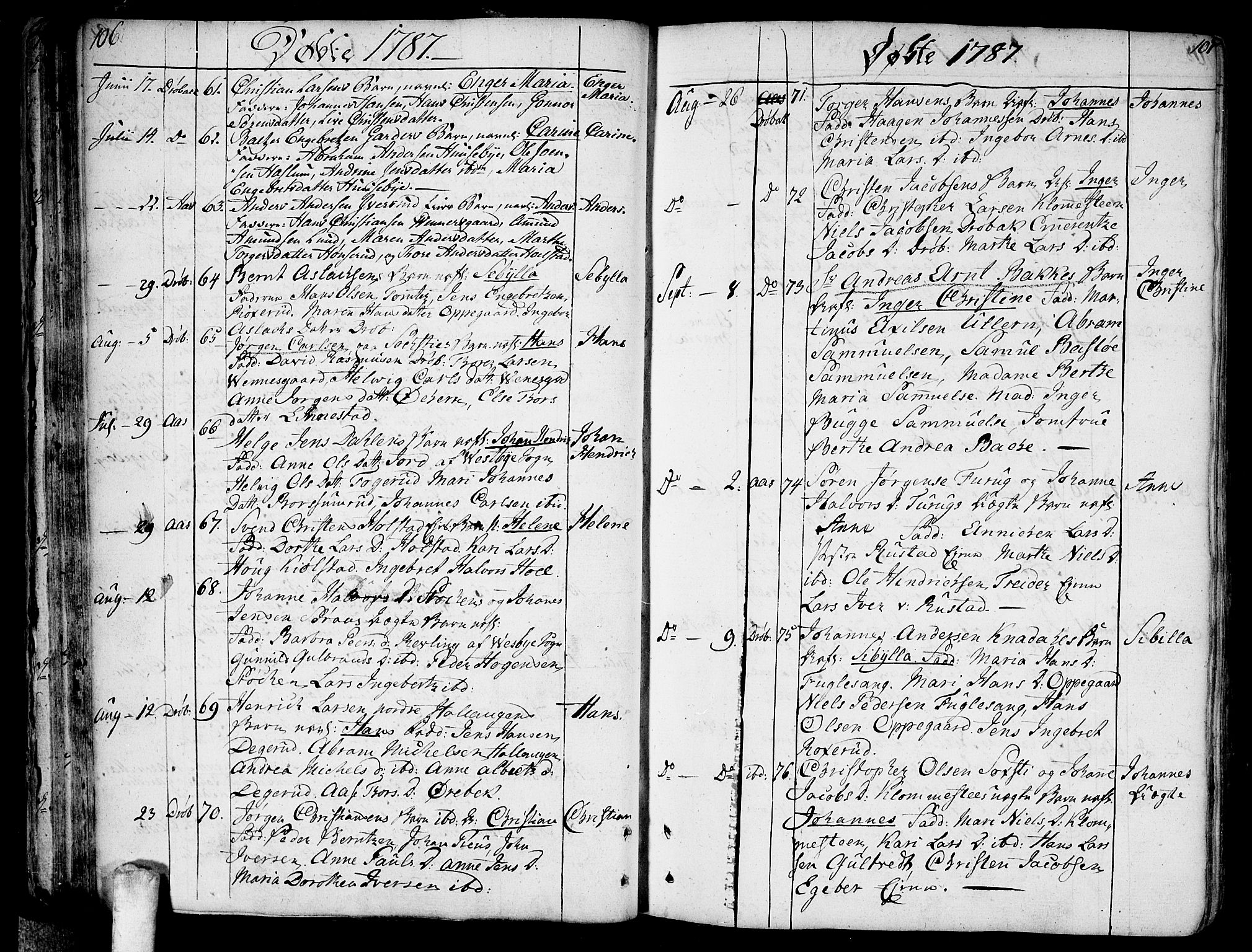 Ås prestekontor Kirkebøker, SAO/A-10894/F/Fa/L0002: Parish register (official) no. I 2, 1778-1813, p. 106-107