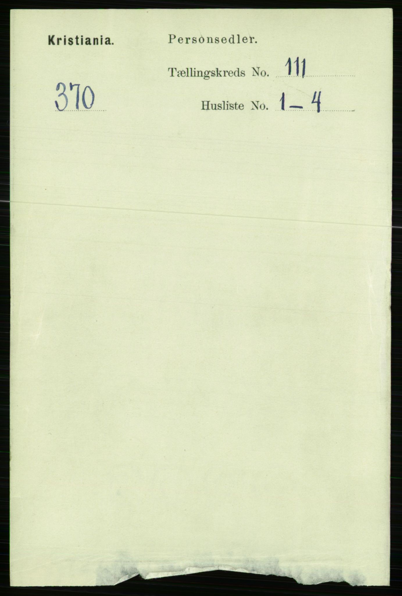 RA, 1891 census for 0301 Kristiania, 1891, p. 57916