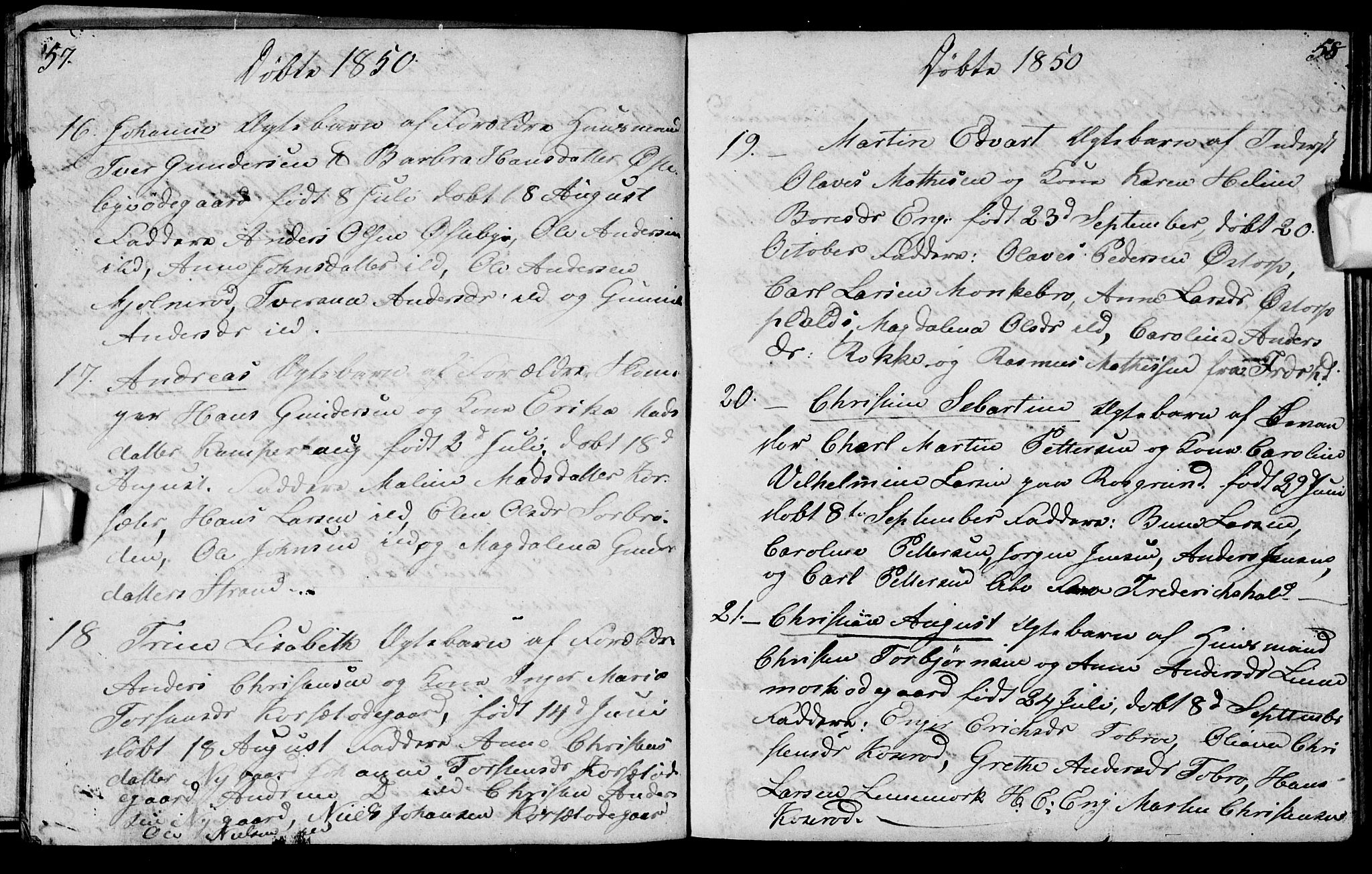 Berg prestekontor Kirkebøker, AV/SAO-A-10902/G/Gc/L0001: Parish register (copy) no. III 1, 1844-1855, p. 57-58