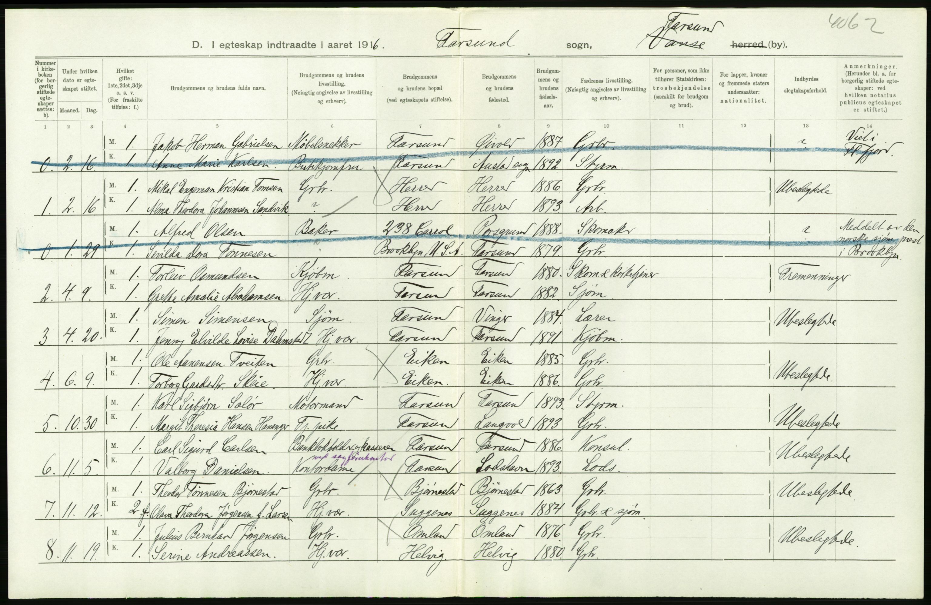 Statistisk sentralbyrå, Sosiodemografiske emner, Befolkning, AV/RA-S-2228/D/Df/Dfb/Dfbf/L0028: Lister og Mandals amt: Gifte, døde, dødfødte. Bygder og byer., 1916, p. 132