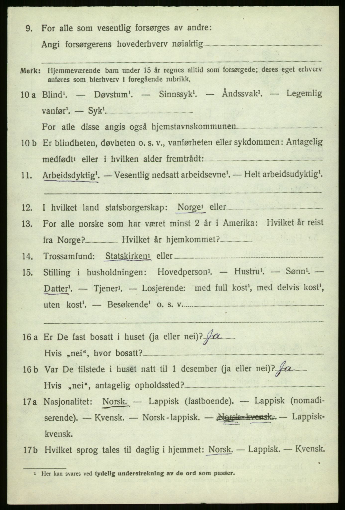 SATØ, 1920 census for Malangen, 1920, p. 799