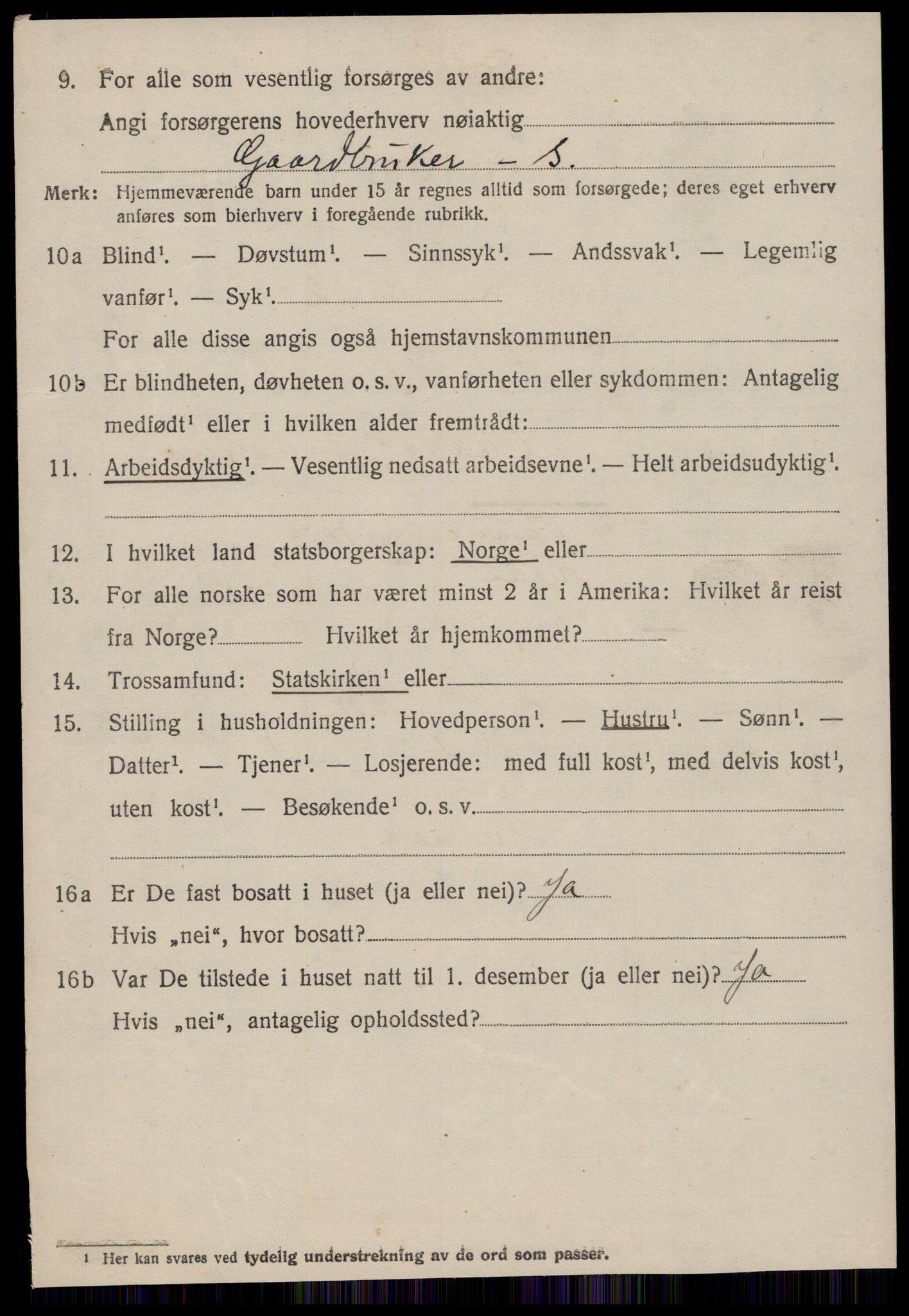 SAT, 1920 census for Vestnes, 1920, p. 5104