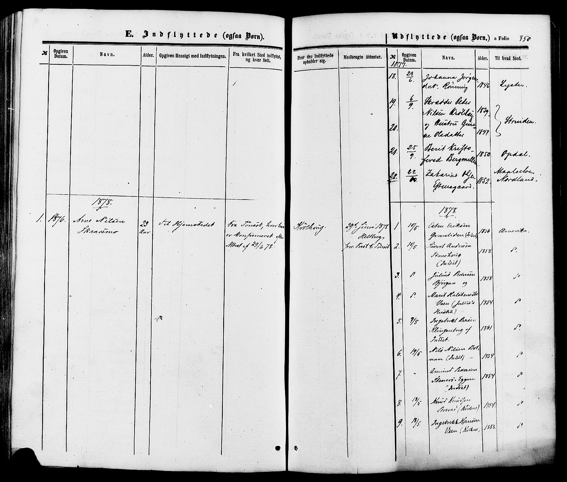 Kvikne prestekontor, SAH/PREST-064/H/Ha/Haa/L0006: Parish register (official) no. 6, 1863-1886, p. 350