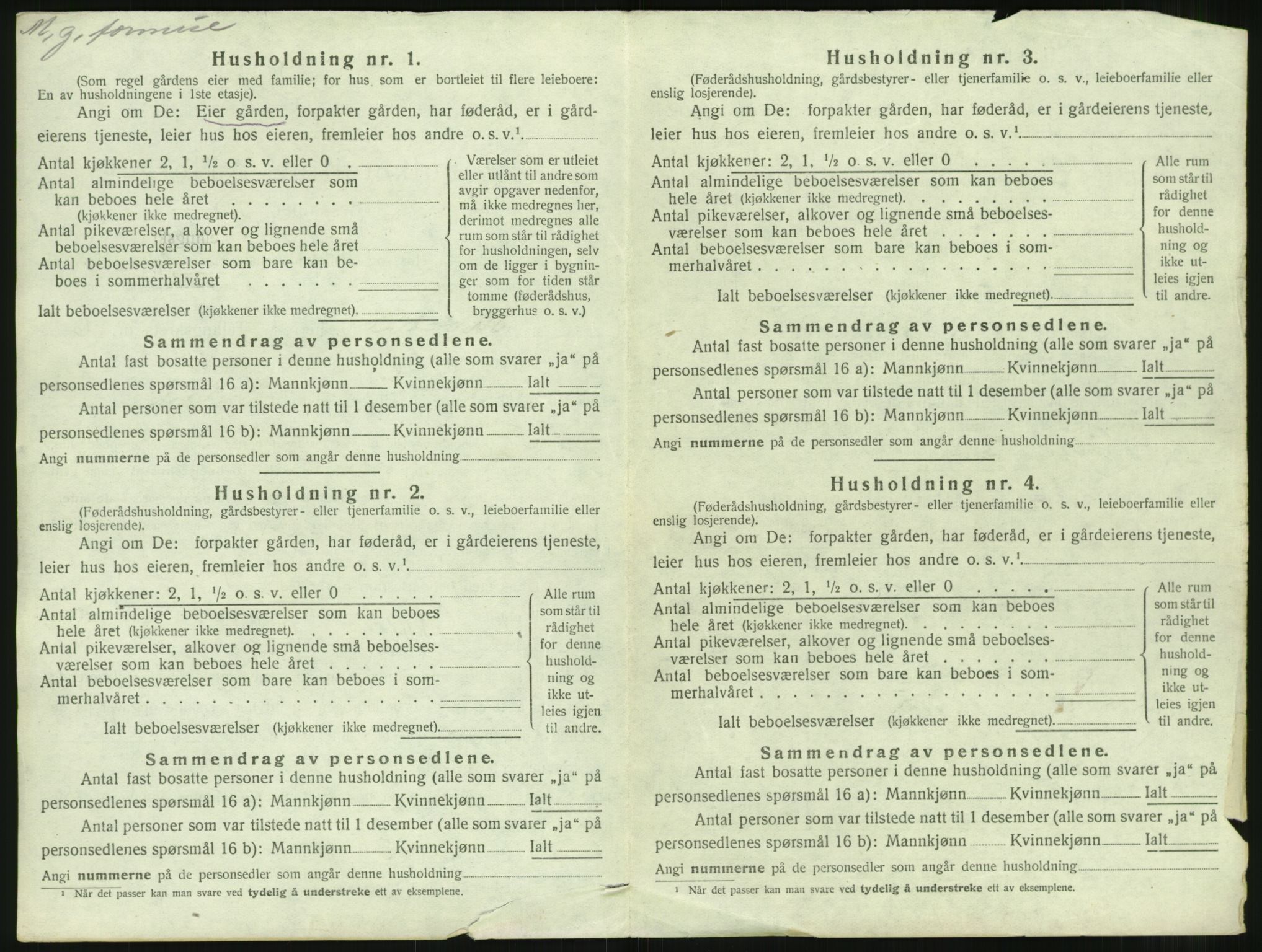 SAST, 1920 census for Mosterøy, 1920, p. 527