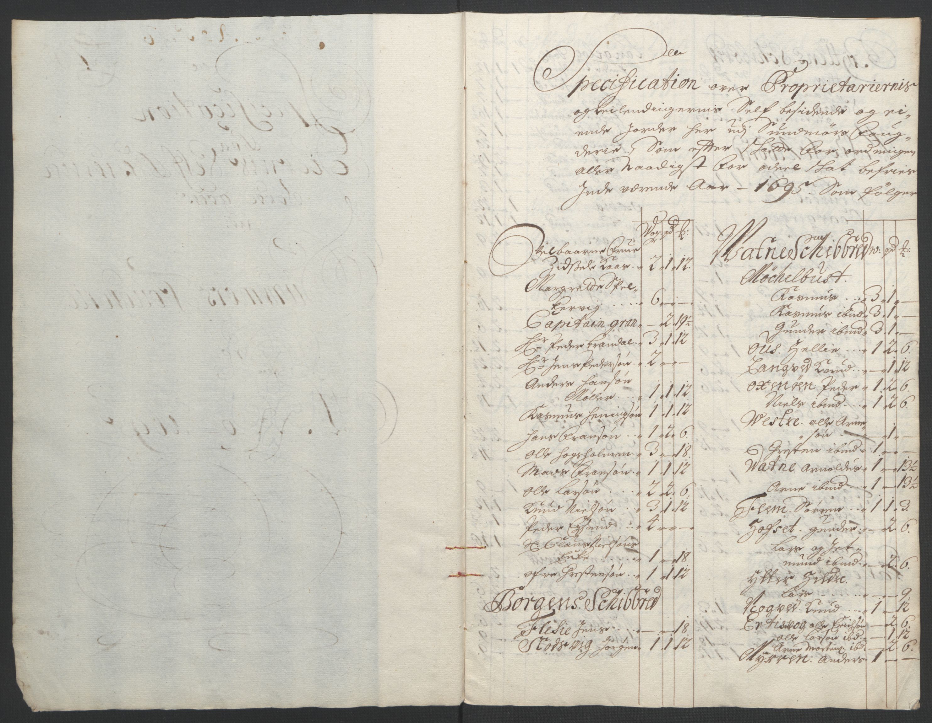 Rentekammeret inntil 1814, Reviderte regnskaper, Fogderegnskap, RA/EA-4092/R54/L3555: Fogderegnskap Sunnmøre, 1694-1695, p. 289