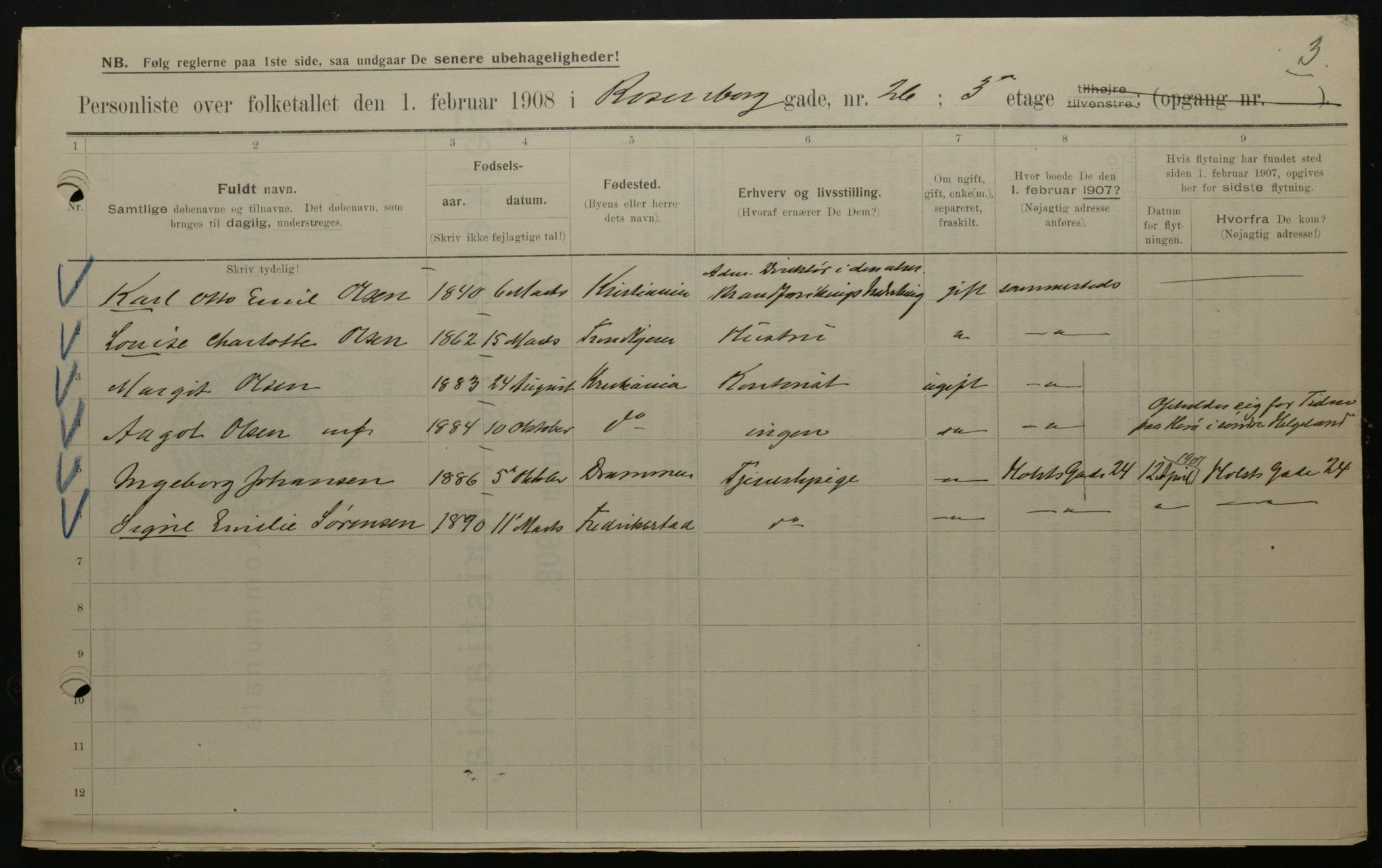 OBA, Municipal Census 1908 for Kristiania, 1908, p. 75180