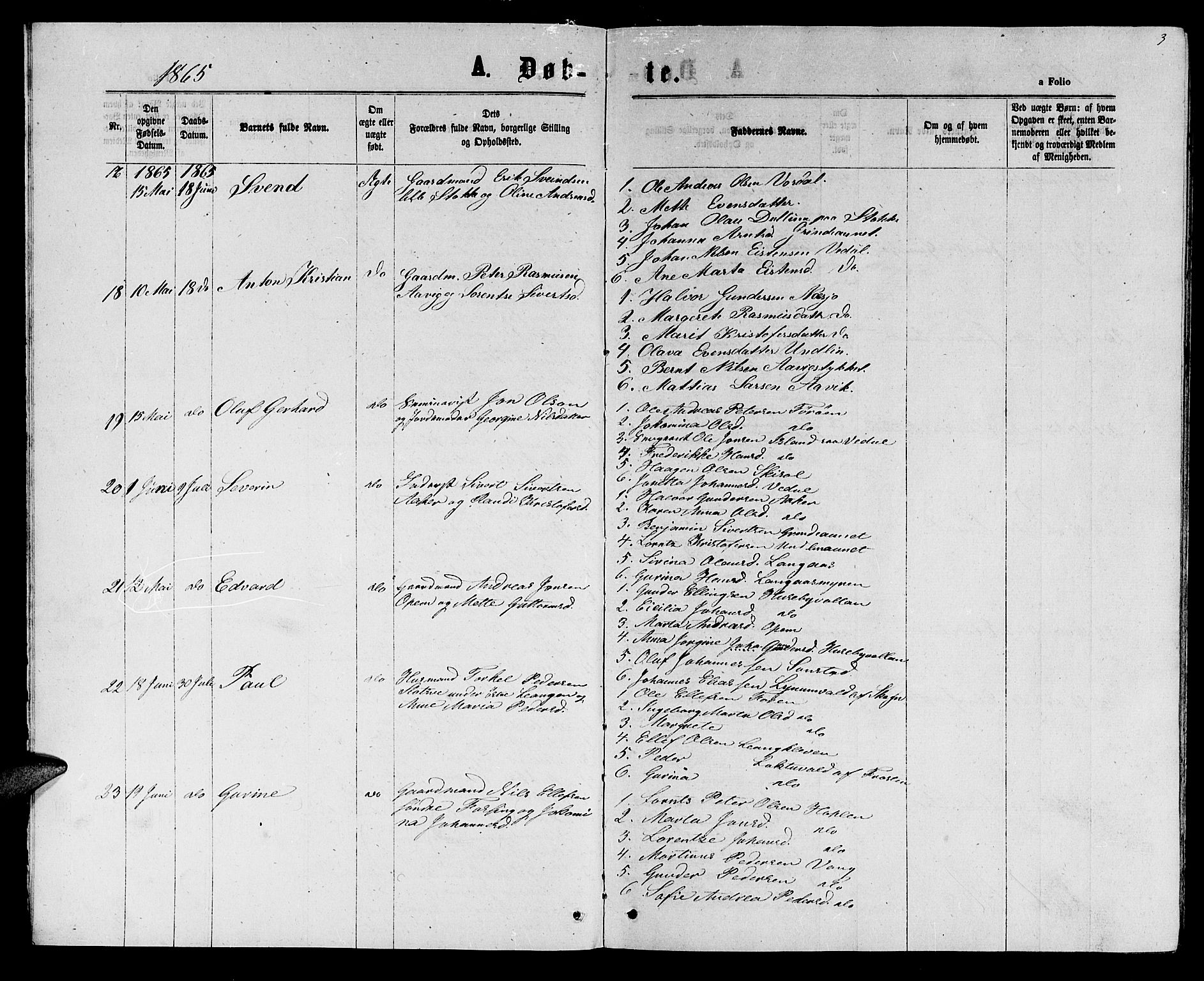 Ministerialprotokoller, klokkerbøker og fødselsregistre - Nord-Trøndelag, AV/SAT-A-1458/714/L0133: Parish register (copy) no. 714C02, 1865-1877, p. 3