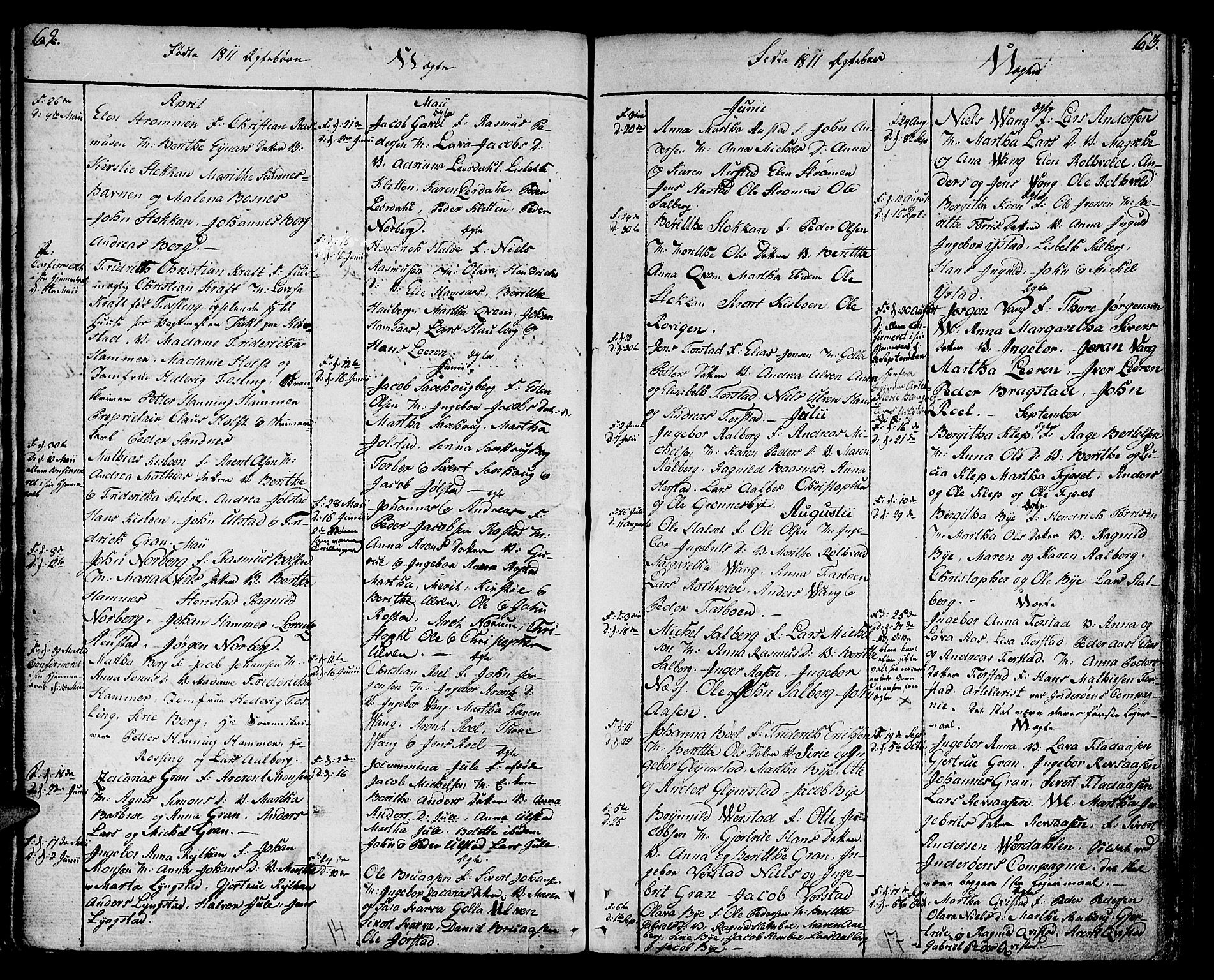 Ministerialprotokoller, klokkerbøker og fødselsregistre - Nord-Trøndelag, SAT/A-1458/730/L0274: Parish register (official) no. 730A03, 1802-1816, p. 62-63