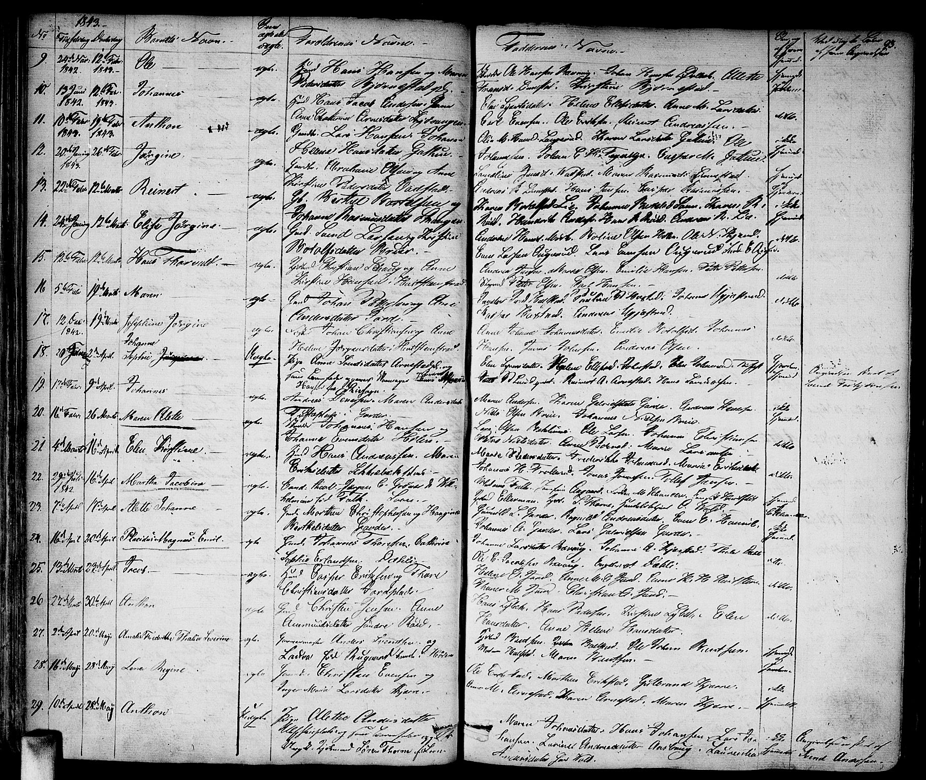 Vestby prestekontor Kirkebøker, AV/SAO-A-10893/F/Fa/L0006: Parish register (official) no. I 6, 1827-1849, p. 93