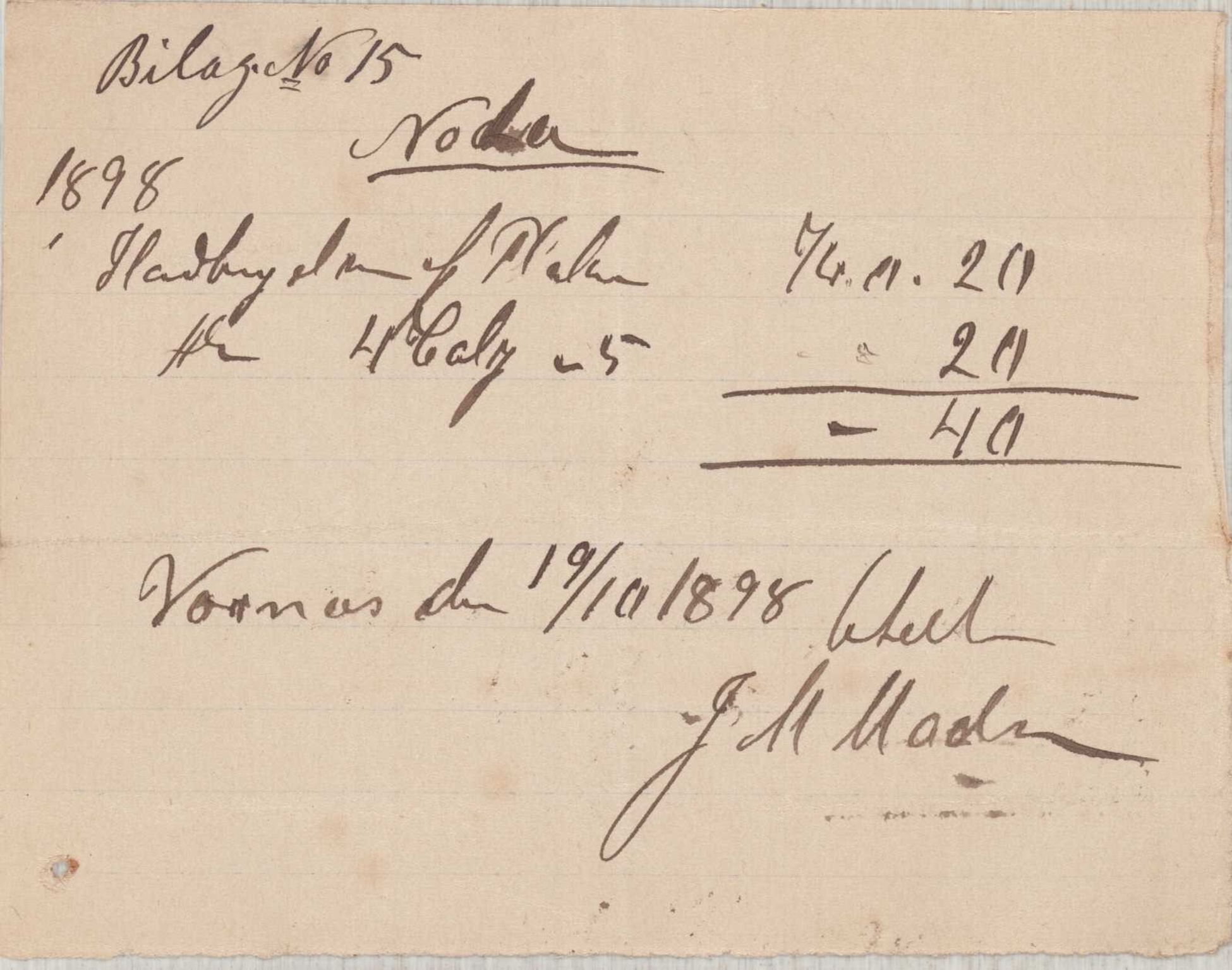 Finnaas kommune. Formannskapet, IKAH/1218a-021/E/Ea/L0002/0006: Rekneskap for veganlegg / Rekneskap for veganlegget Våge - Nøkling, 1898, p. 13