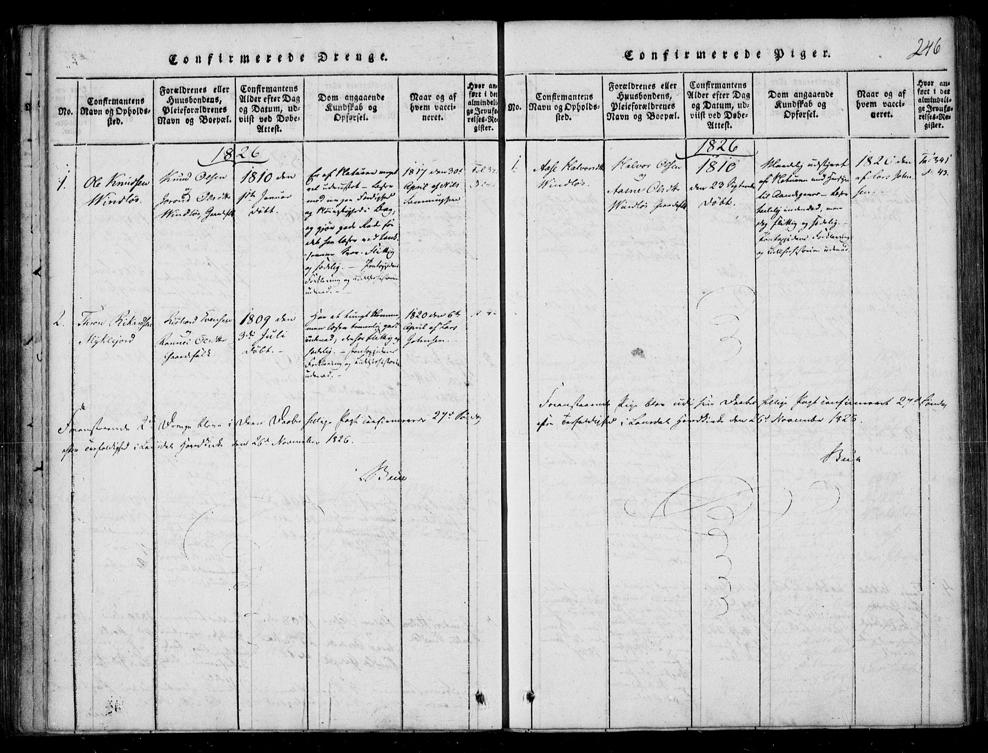 Lårdal kirkebøker, SAKO/A-284/F/Fb/L0001: Parish register (official) no. II 1, 1815-1860, p. 246