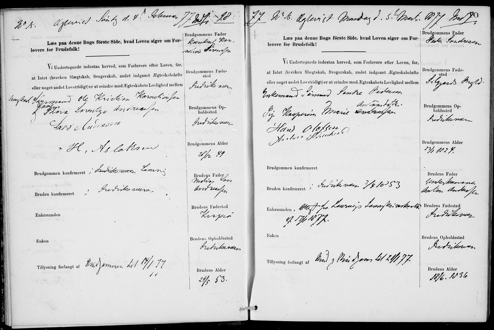 Stavern kirkebøker, SAKO/A-318/H/Ha/L0001: Banns register no. 1, 1875-1918, p. 10