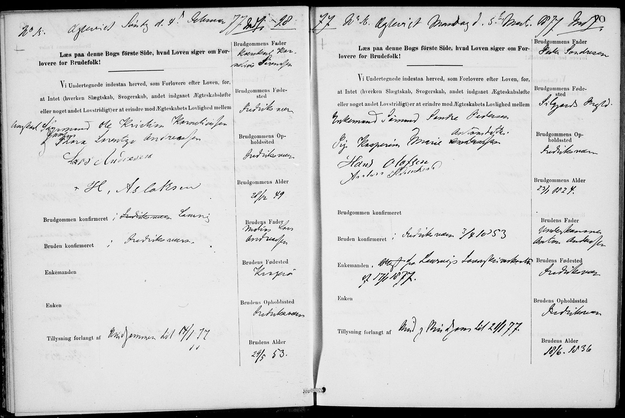 Stavern kirkebøker, AV/SAKO-A-318/H/Ha/L0001: Banns register no. 1, 1875-1918, p. 10