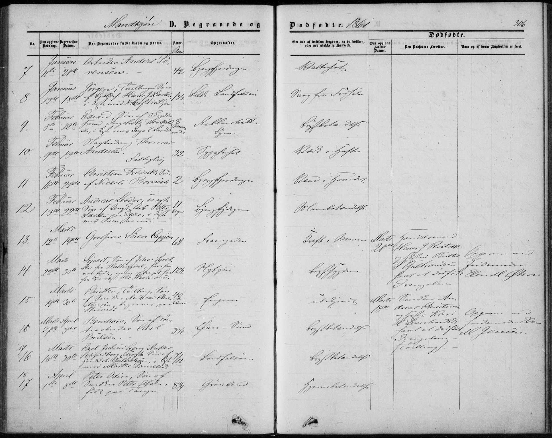 Bragernes kirkebøker, AV/SAKO-A-6/F/Fb/L0003: Parish register (official) no. II 3, 1860-1868, p. 306