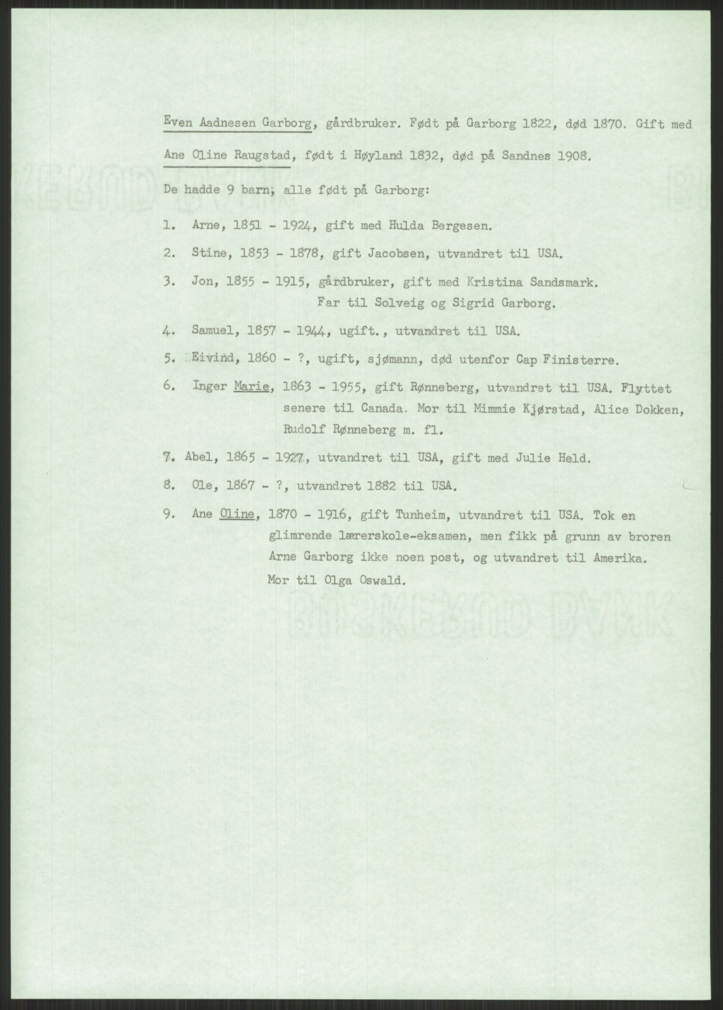 Samlinger til kildeutgivelse, Amerikabrevene, AV/RA-EA-4057/F/L0001: Innlån av ukjent proveniens. Innlån fra Østfold. Innlån fra Oslo: Bratvold - Garborgbrevene II, 1838-1914, p. 317