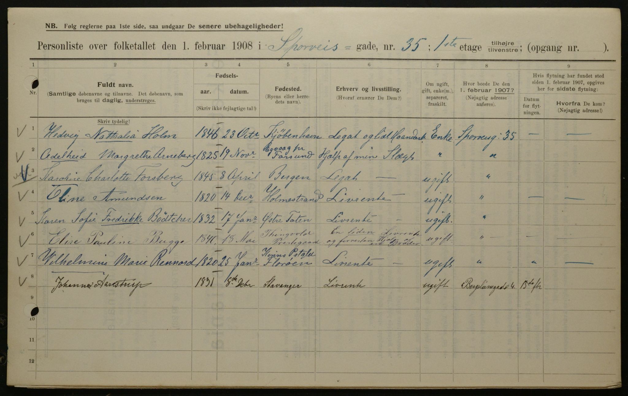 OBA, Municipal Census 1908 for Kristiania, 1908, p. 90550