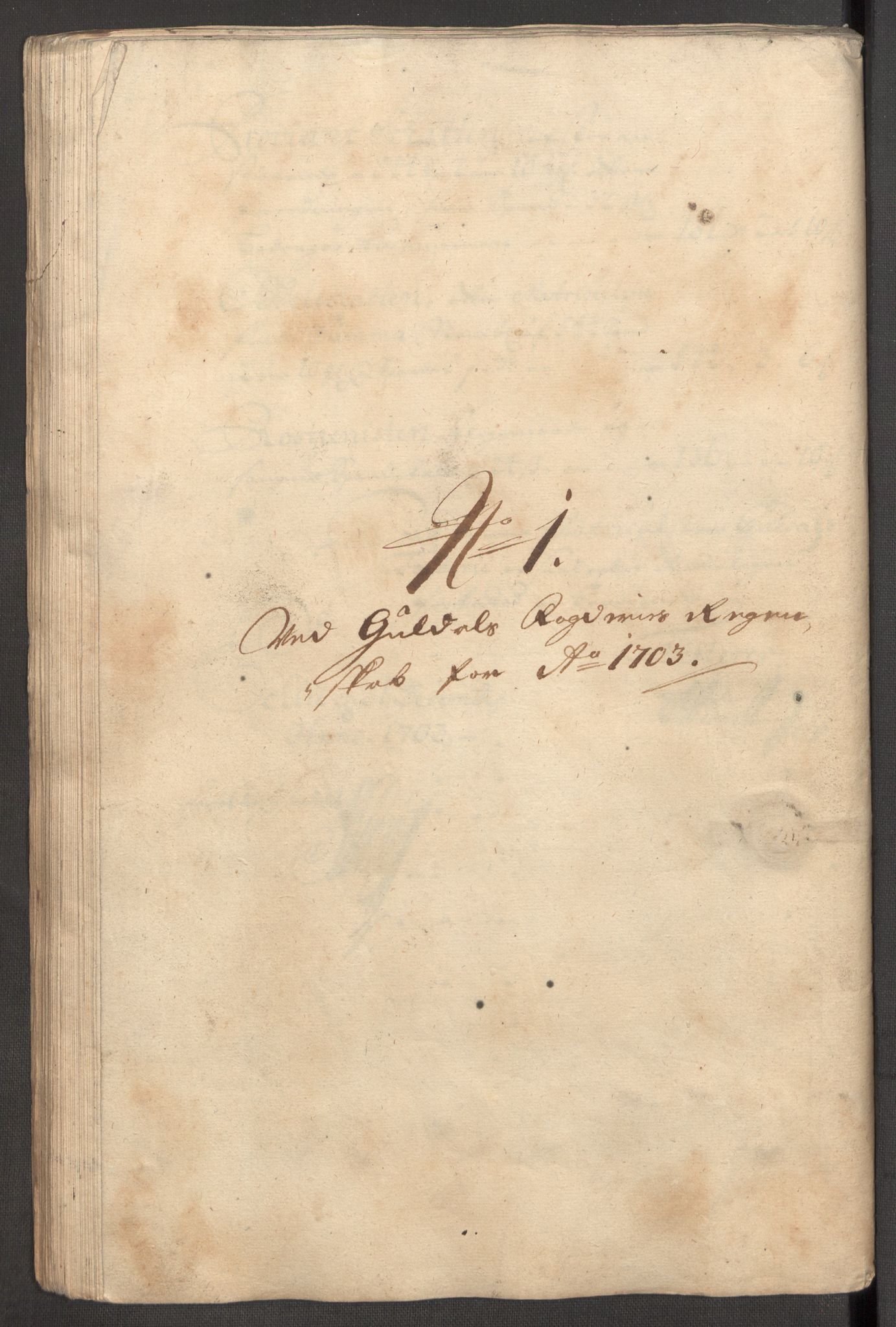 Rentekammeret inntil 1814, Reviderte regnskaper, Fogderegnskap, AV/RA-EA-4092/R60/L3953: Fogderegnskap Orkdal og Gauldal, 1703, p. 291