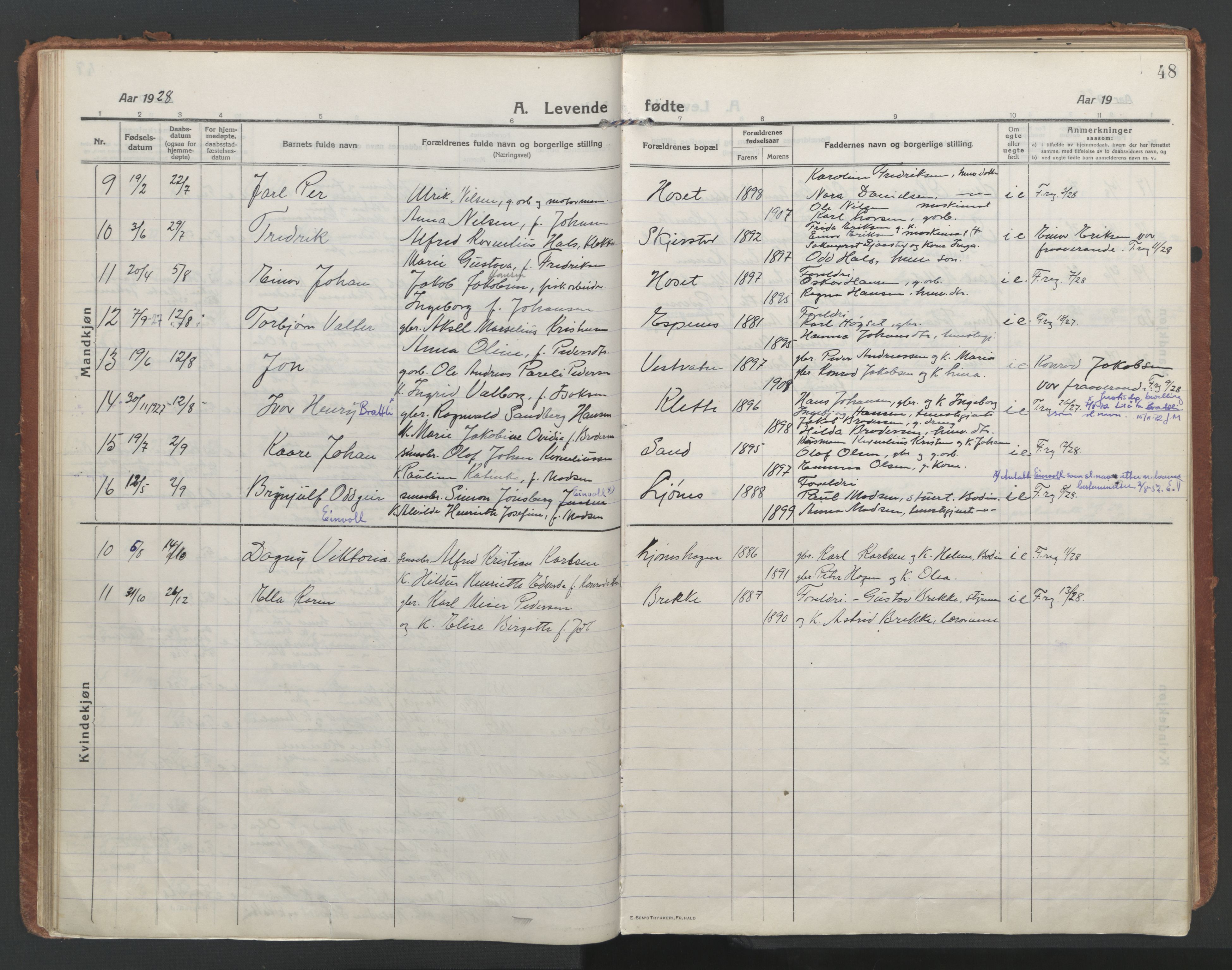 Ministerialprotokoller, klokkerbøker og fødselsregistre - Nordland, AV/SAT-A-1459/852/L0748: Parish register (official) no. 852A18, 1913-1932, p. 48