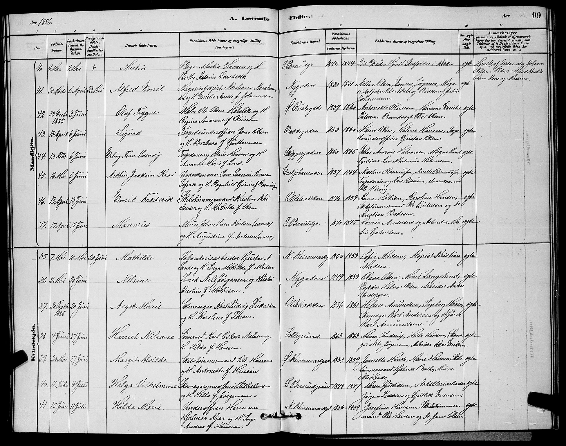 Horten kirkebøker, AV/SAKO-A-348/G/Ga/L0003: Parish register (copy) no. 4, 1878-1887, p. 99