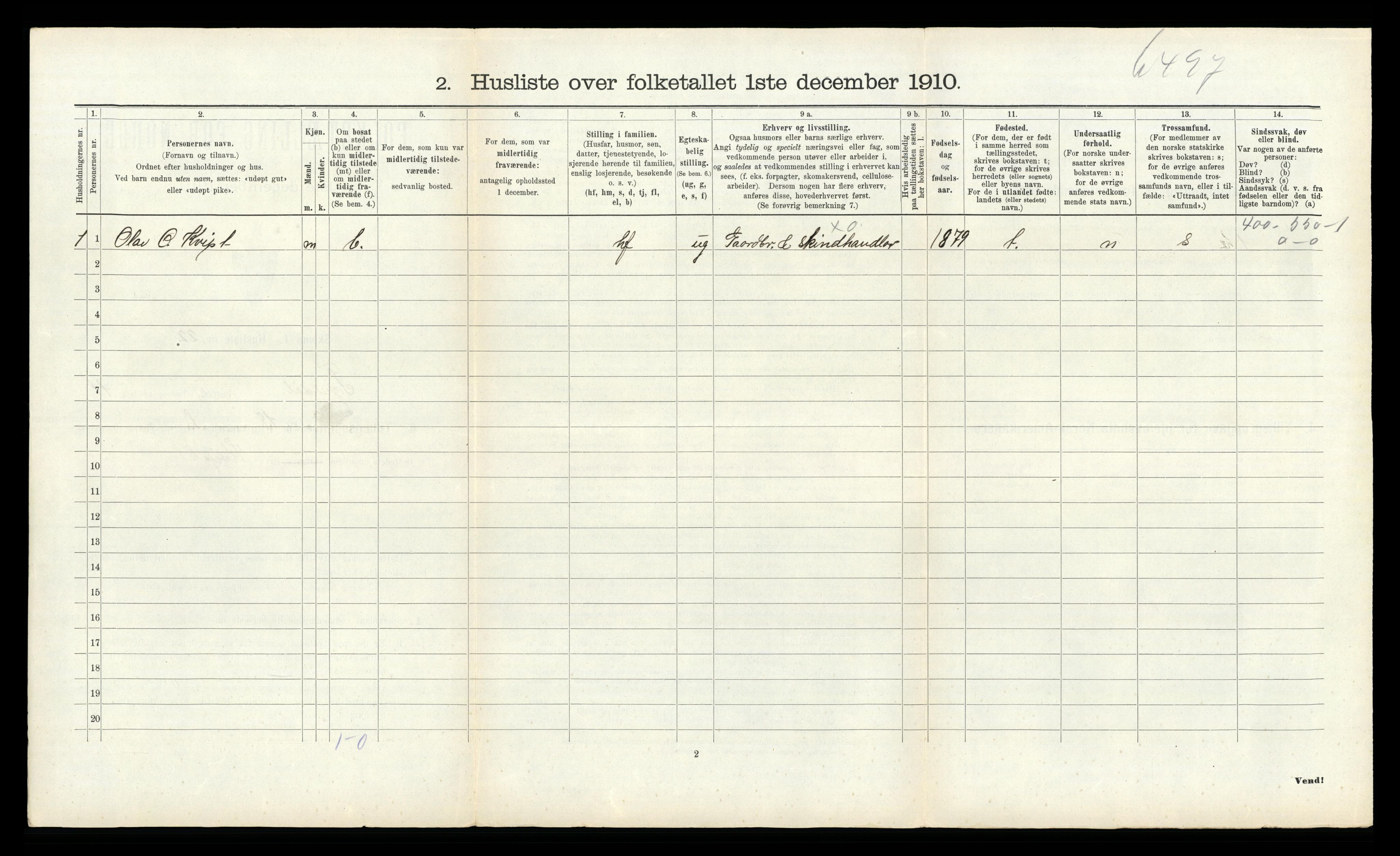 RA, 1910 census for Fyresdal, 1910, p. 730